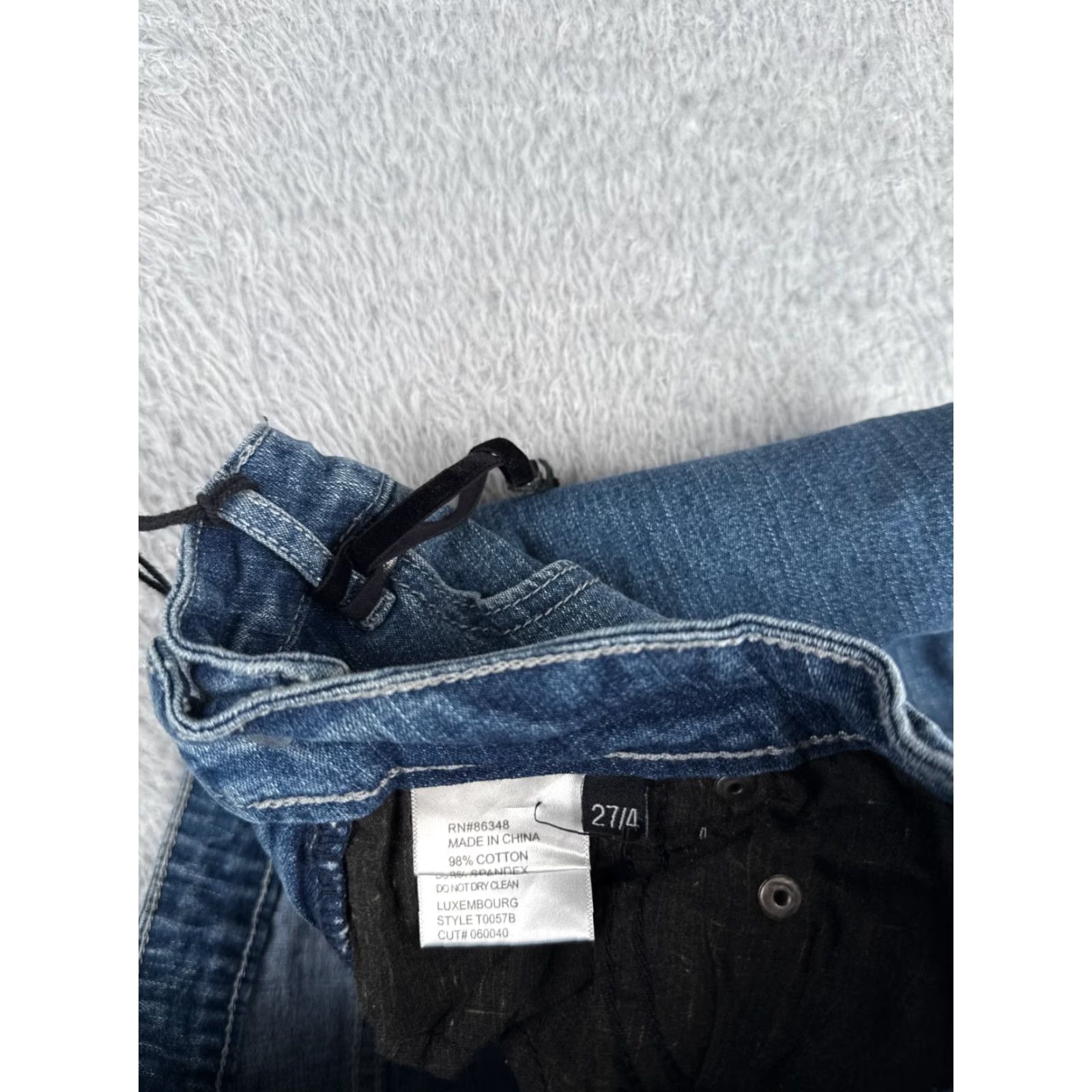 Denime Vintage Tru Luxe Womens Flared Jeans 4 Blue Denim Mid Rise Cotton Embellished 27x27 Size 27" / US 4 / IT 40 - 7 Thumbnail