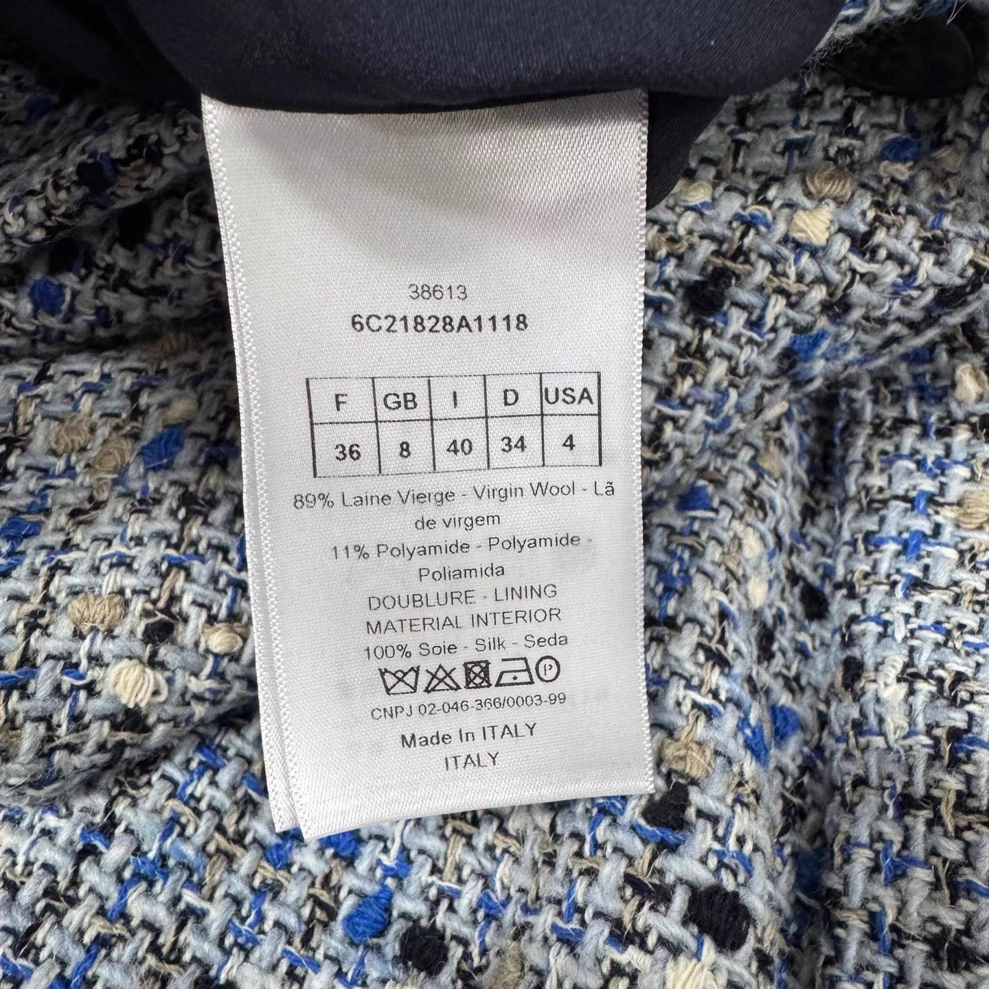 Dior Dior blue tweed wool A-line overcoat 36 99 new Size XS / US 0-2 / IT 36-38 - 6 Thumbnail