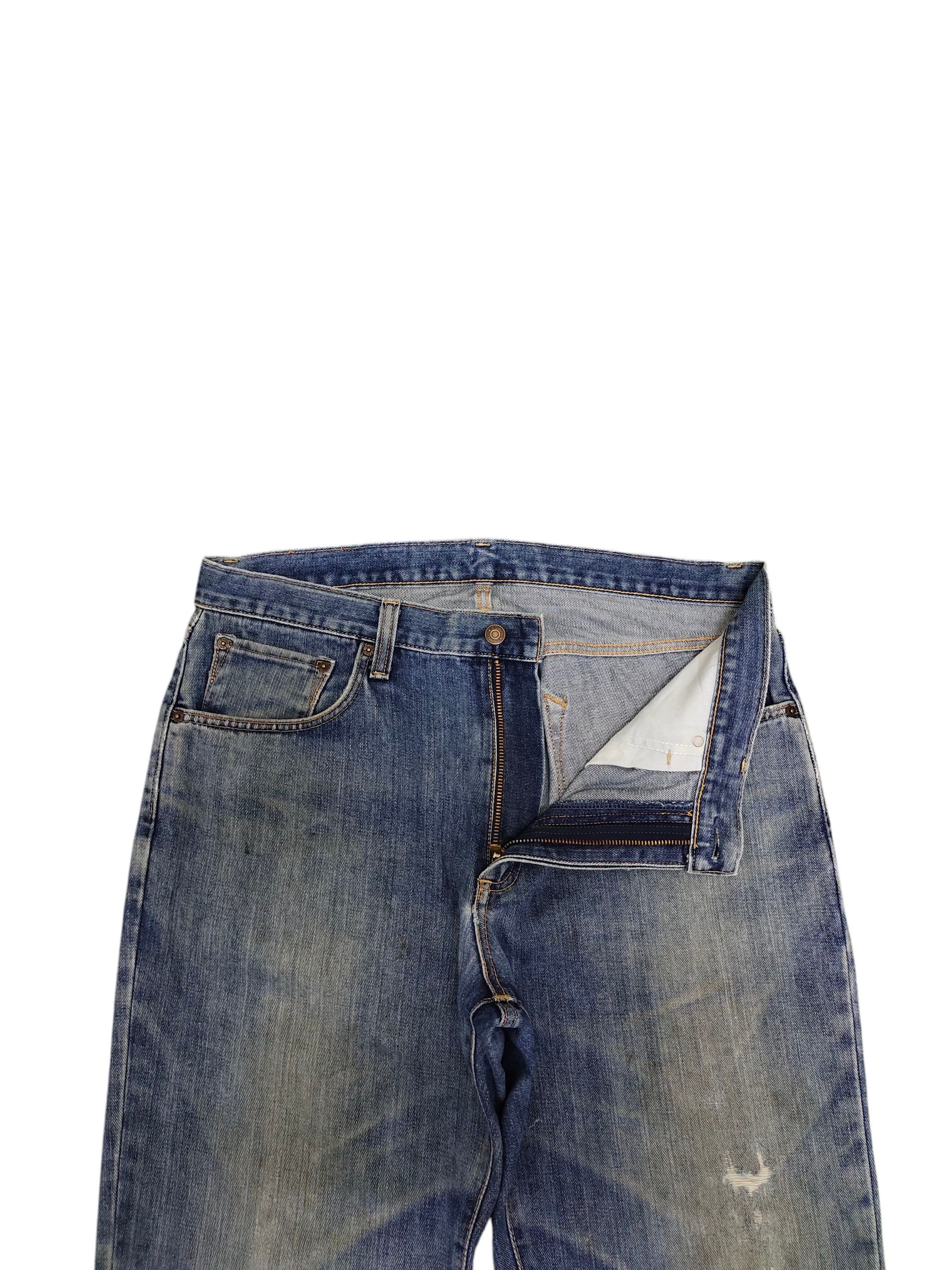 Comme des Garcons × Undercover Vintage 90s Edwin 404 Regular Distress Faded Denim Jeans Size US 35 - 7 Thumbnail