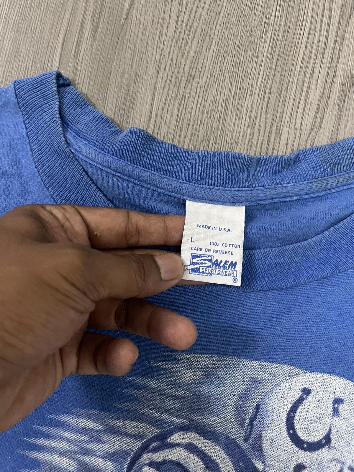 NFL × Salem Sportswear × Vintage 90s Marshall Faulk NFL player shirt Size US L / EU 52-54 / 3 - 8 Thumbnail