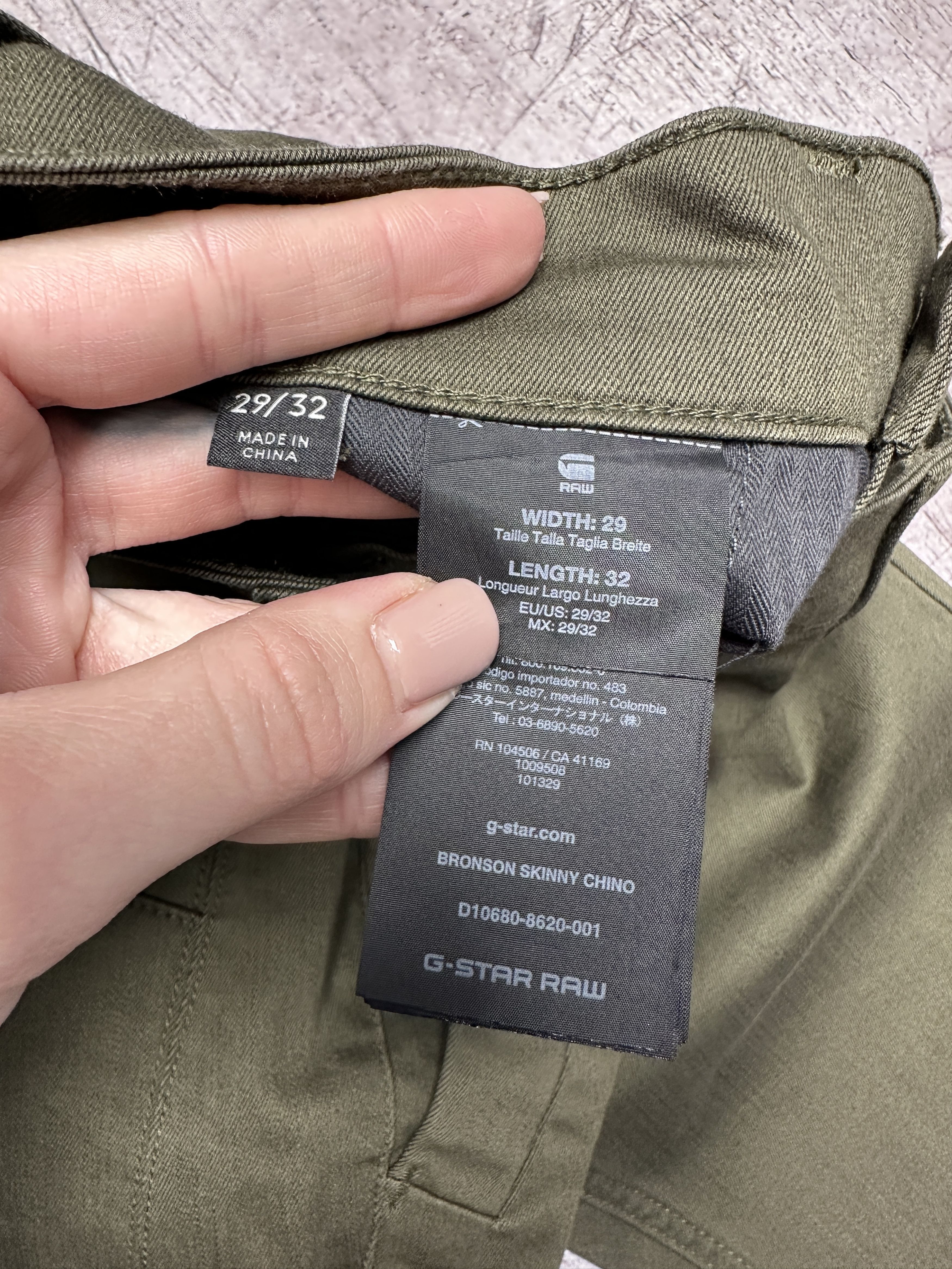 G-Star G Star Raw Mens Bronson Skinny Chino Pants Size US 29 - 4 Thumbnail