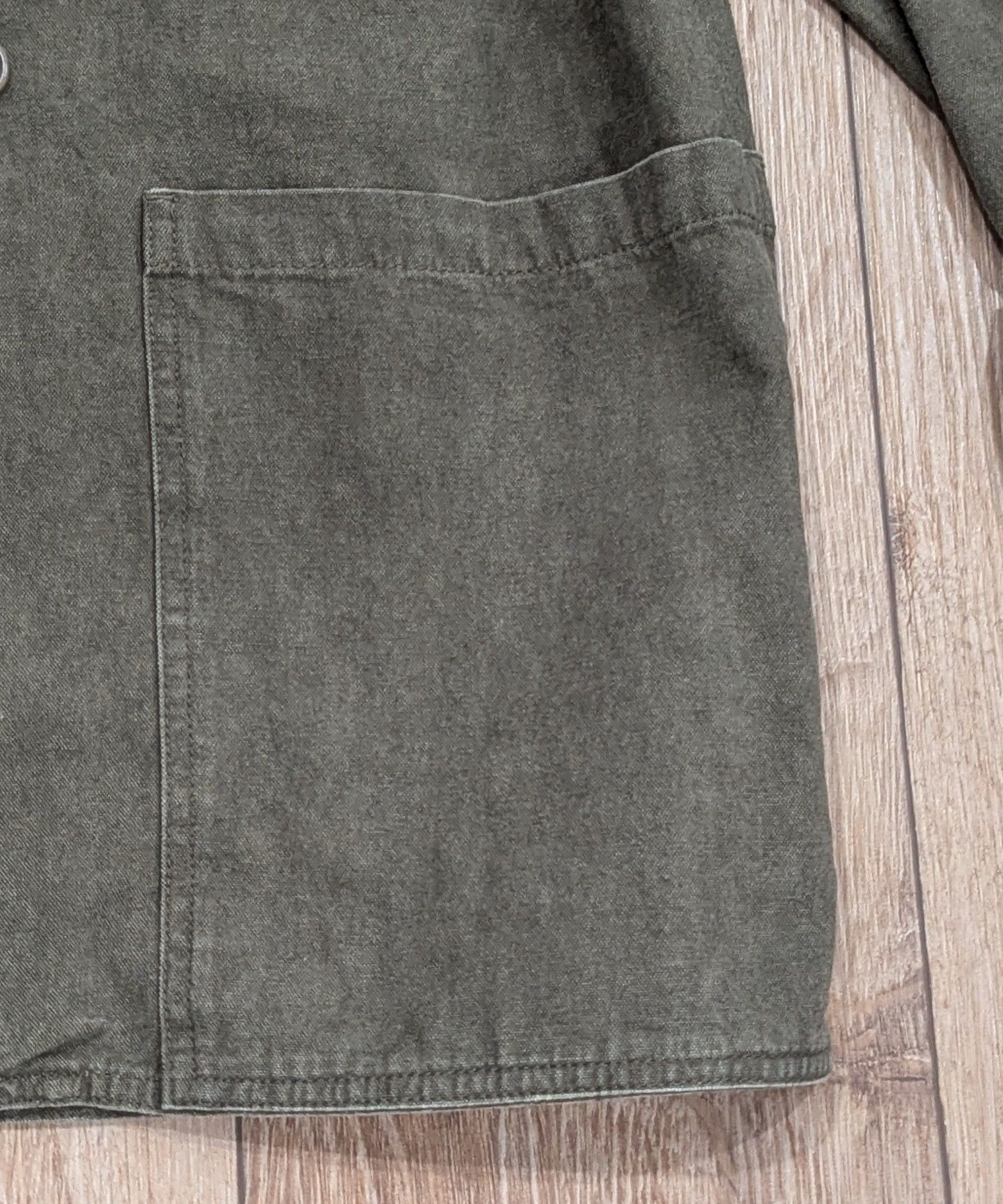 Noah NOAH Double Breasted Cotton Jacket Dark Olive Green 44 Size US L / EU 52-54 / 3 - 2 Thumbnail