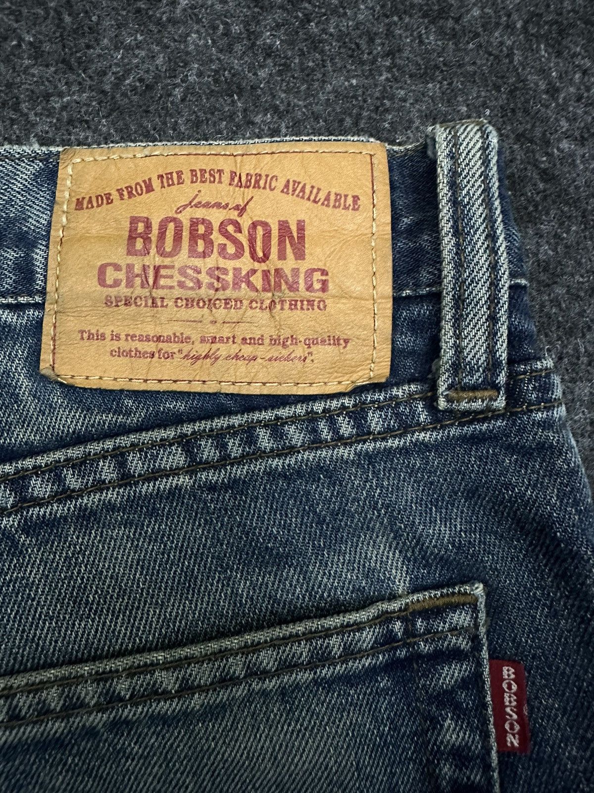 Vintage 90s Bobson Chesskin Faded Washed Denim Size 36 F40 Size US 36 / EU 52 - 8 Thumbnail