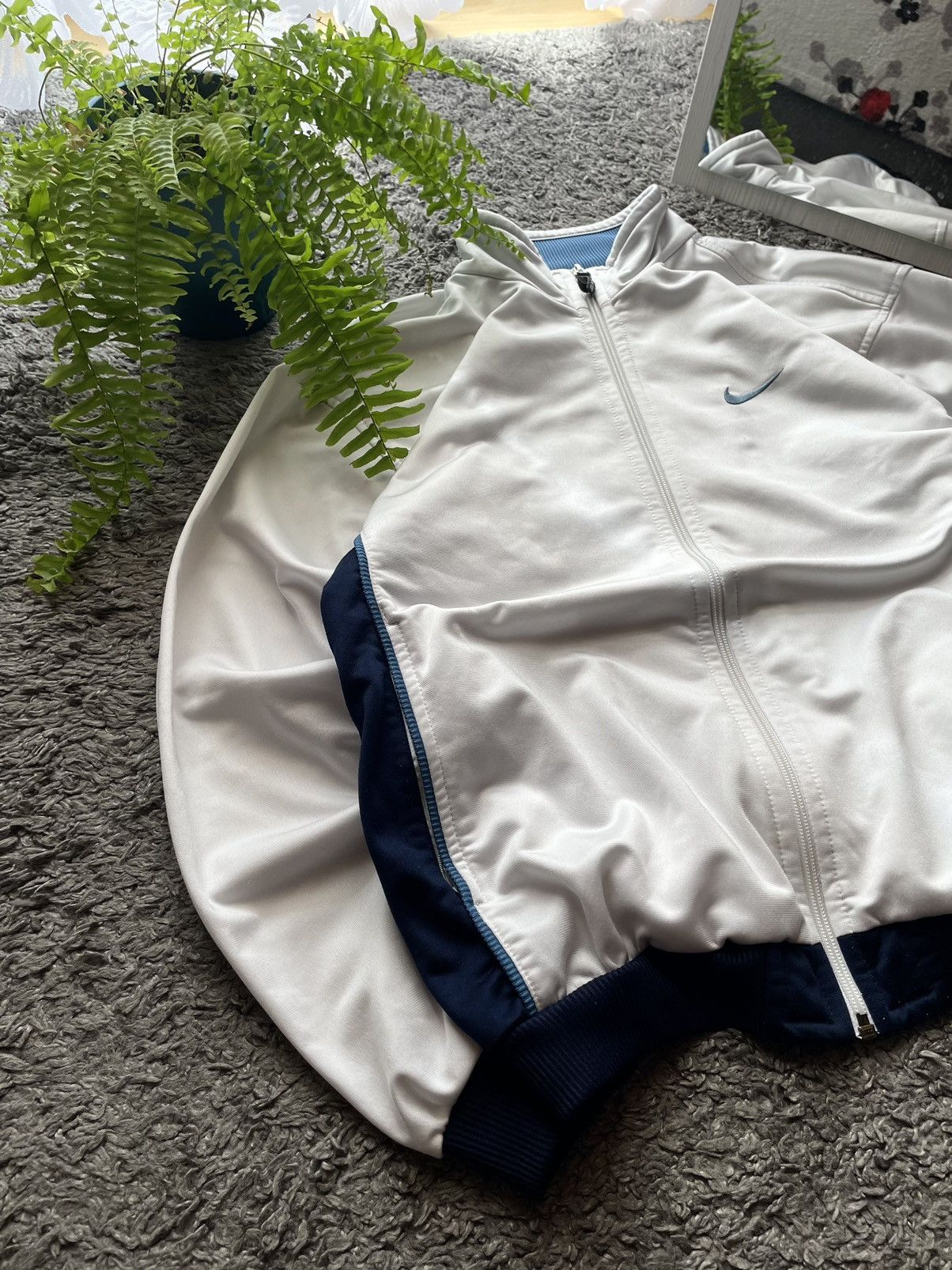 Nike × Vintage 90s Zip-Hoodie Nike Vintage Streetwear Big Logo Rare Swoosh Size US M / EU 48-50 / 2 - 14 Thumbnail