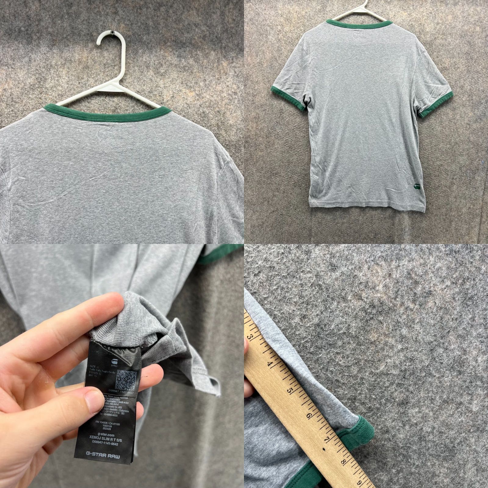 G-Star G Star Raw Shirt Women Large Gray Green Casual Tee Crewneck Slim Fit Stars Shirt Womens G-Star Shirt Size L / US 10 / IT 46 - 8 Thumbnail