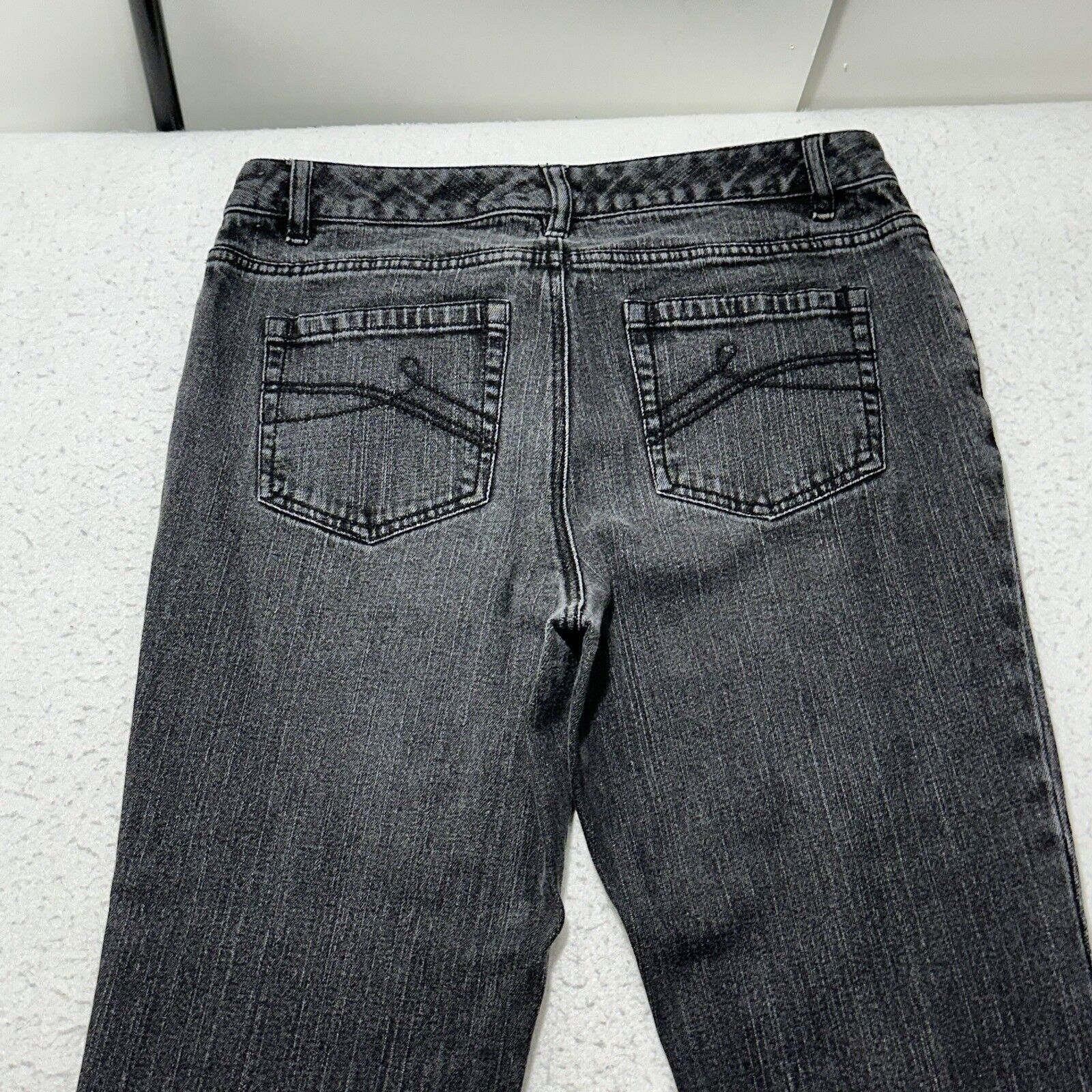 Liz Claiborne Liz Claiborne 8 Regular Slim Bootcut Jeans Dark Gray Denim Size 30" / US 8 / IT 44 - 7 Thumbnail