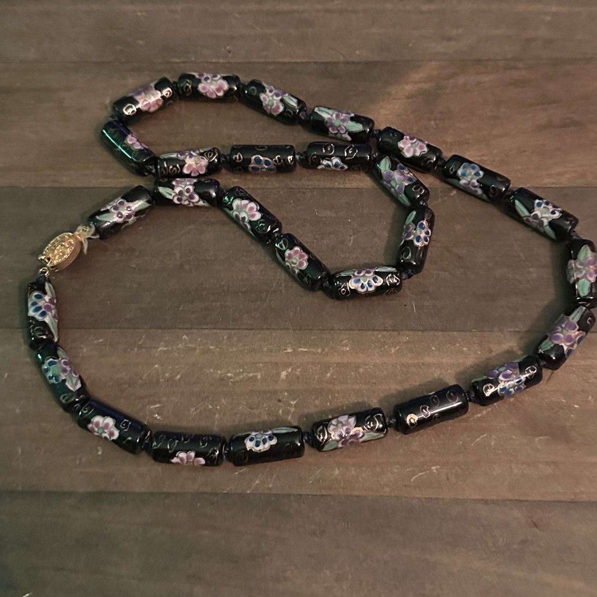 Vintage Vintage long cloisonné bead necklace Size ONE SIZE - 4 Thumbnail