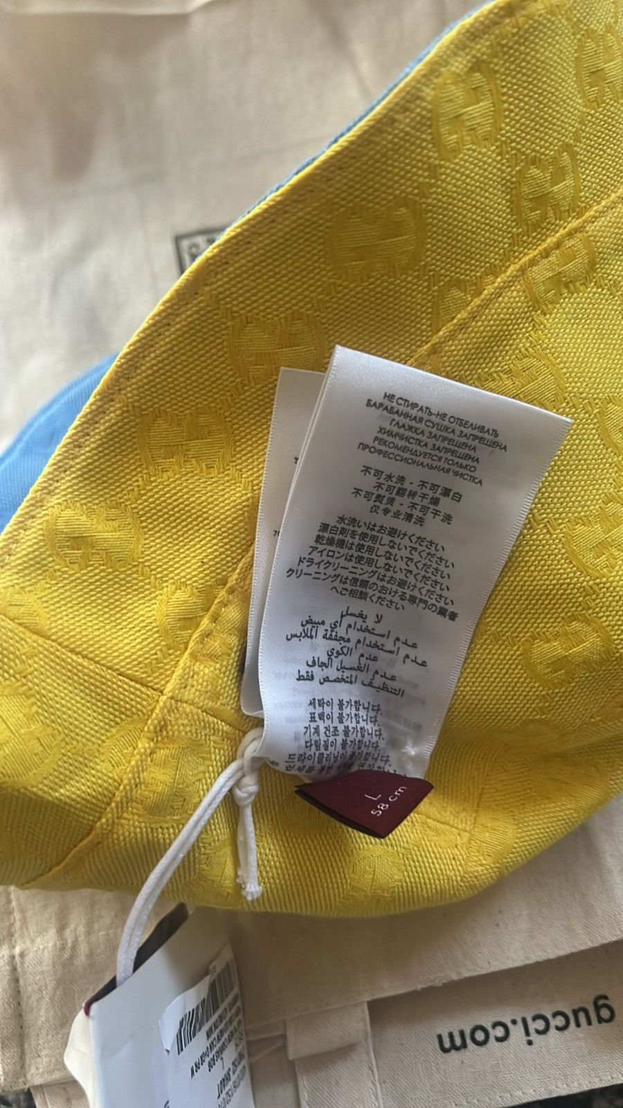 Gucci Gucci GG Logo Reversible Canvas Bucket Hat size L Size ONE SIZE - 4 Thumbnail