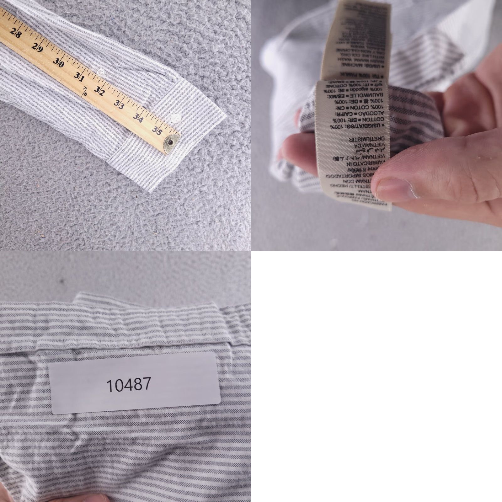 Vintage Goodthreads Shirt Men 2XL White Oxford Stripe Slim Cotton Long Sleeve Button Up Shirt Mens Slim 2XL White Striped Oxford Button-Up Size US XXL / EU 58 / 5 - 8 Thumbnail