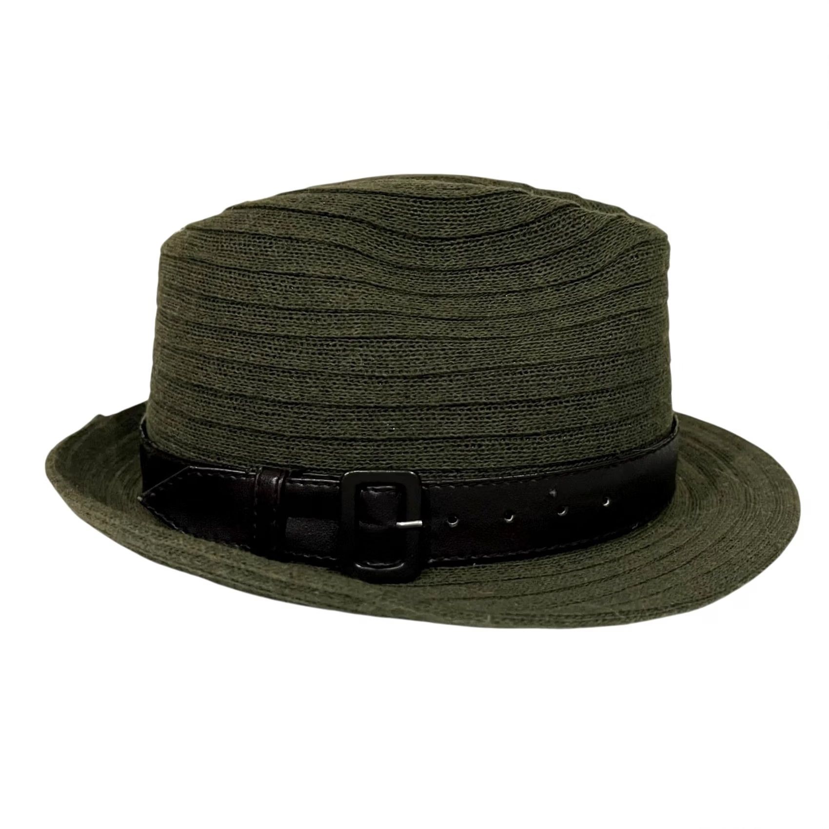 Nordstrom Nordstrom Trilby Hat Fedora Wool Nylon Green with Black Band Unisex One Size Green Mens Womens Hats Size ONE SIZE - 2 Thumbnail