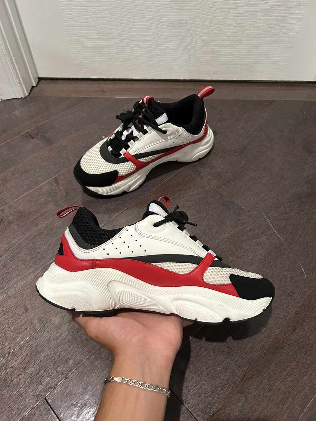 Dior *RARE DIOR B22 calf mesh sneaker red white size 44 Size US 11 / EU 44 - 5 Thumbnail