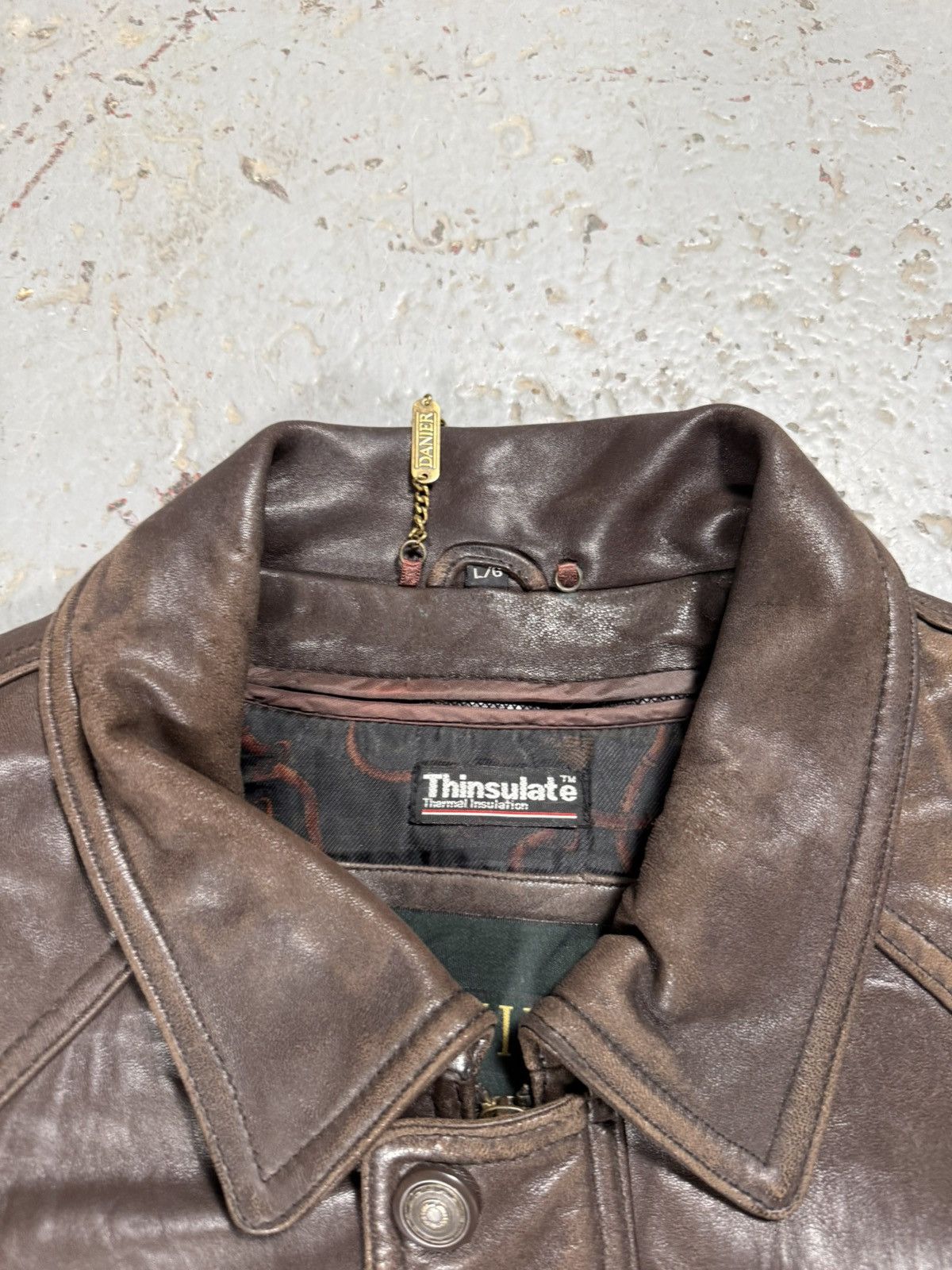 Danier Vintage Danier Thermal Insulated Leather Mocha Brown Jacket Size US L / EU 52-54 / 3 - 3 Thumbnail