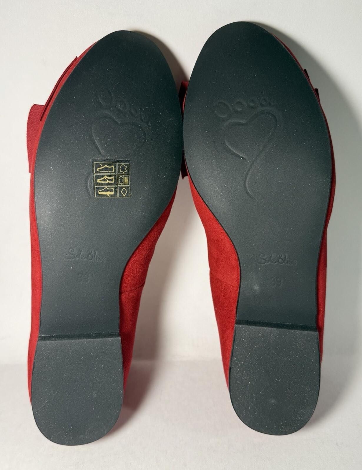 Other SOLE BLISS Lola Women's Red Suede Ballet Flats Slip-On Size US 8 / IT 38 - 5 Thumbnail