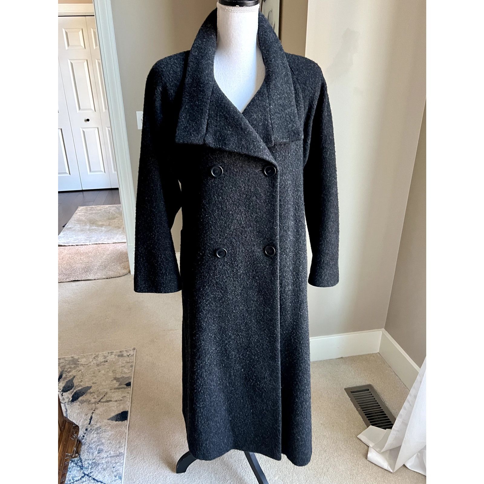 Other Vintage J.G. Hook gray 100% wool double-breasted coat size M Size M / US 6-8 / IT 42-44 - 1 Thumbnail