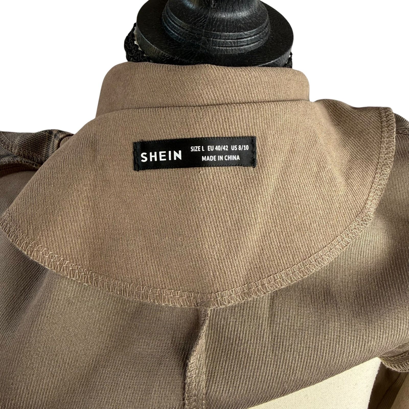 Shein SHEIN Brown Plaid Mixed Blazer Trouser Set Size 24" / US 00 / IT 34 - 7 Thumbnail