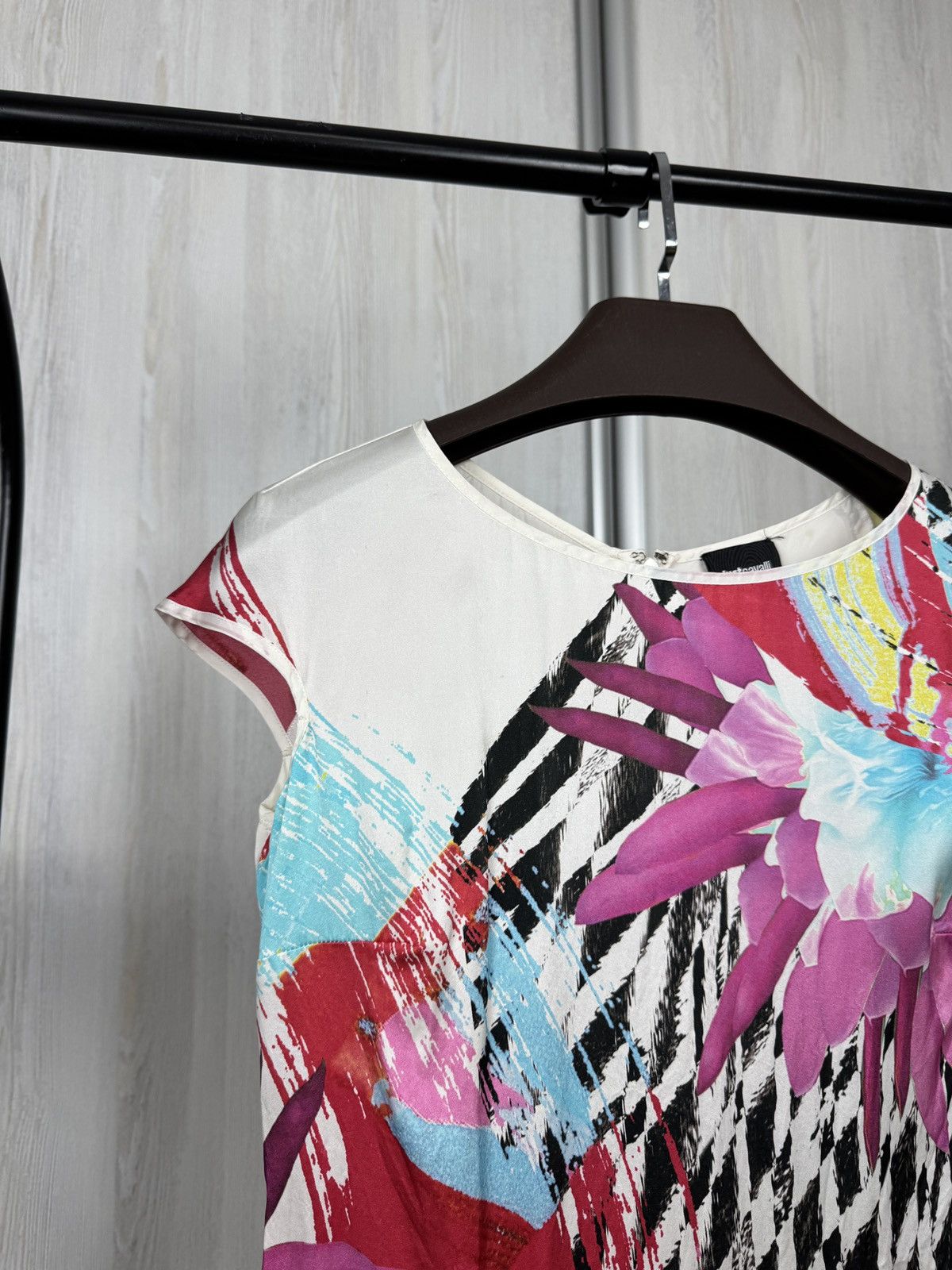 Just Cavalli Just Cavalli Silk Vintage abstract floral-printed mini dress Size M / US 6-8 / IT 42-44 - 2 Thumbnail