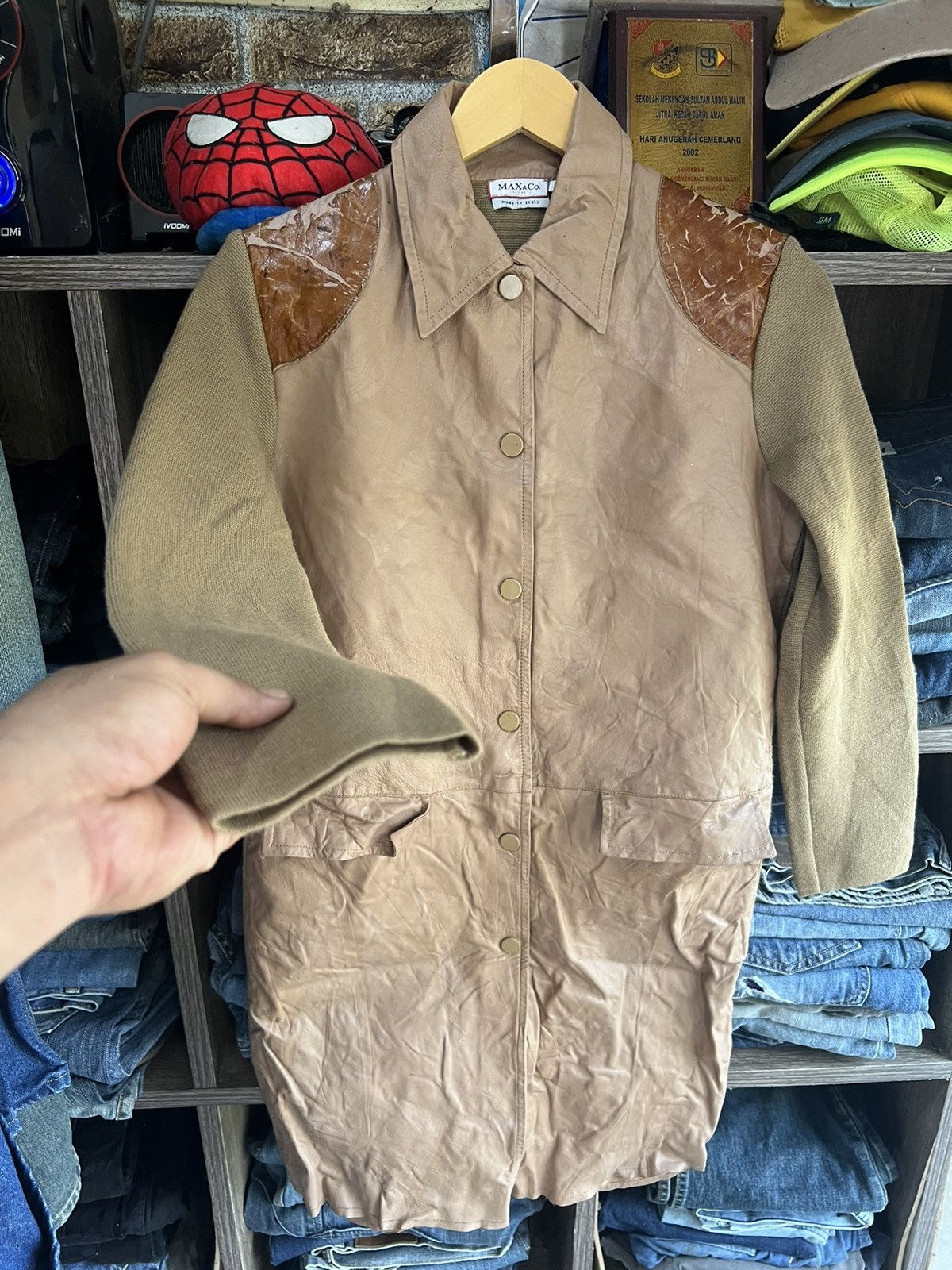 MAX&Co. 🔥Made in Italy Max & Co. Tricot Goat Leather Jacket Size S / US 4 / IT 40 - 9 Thumbnail