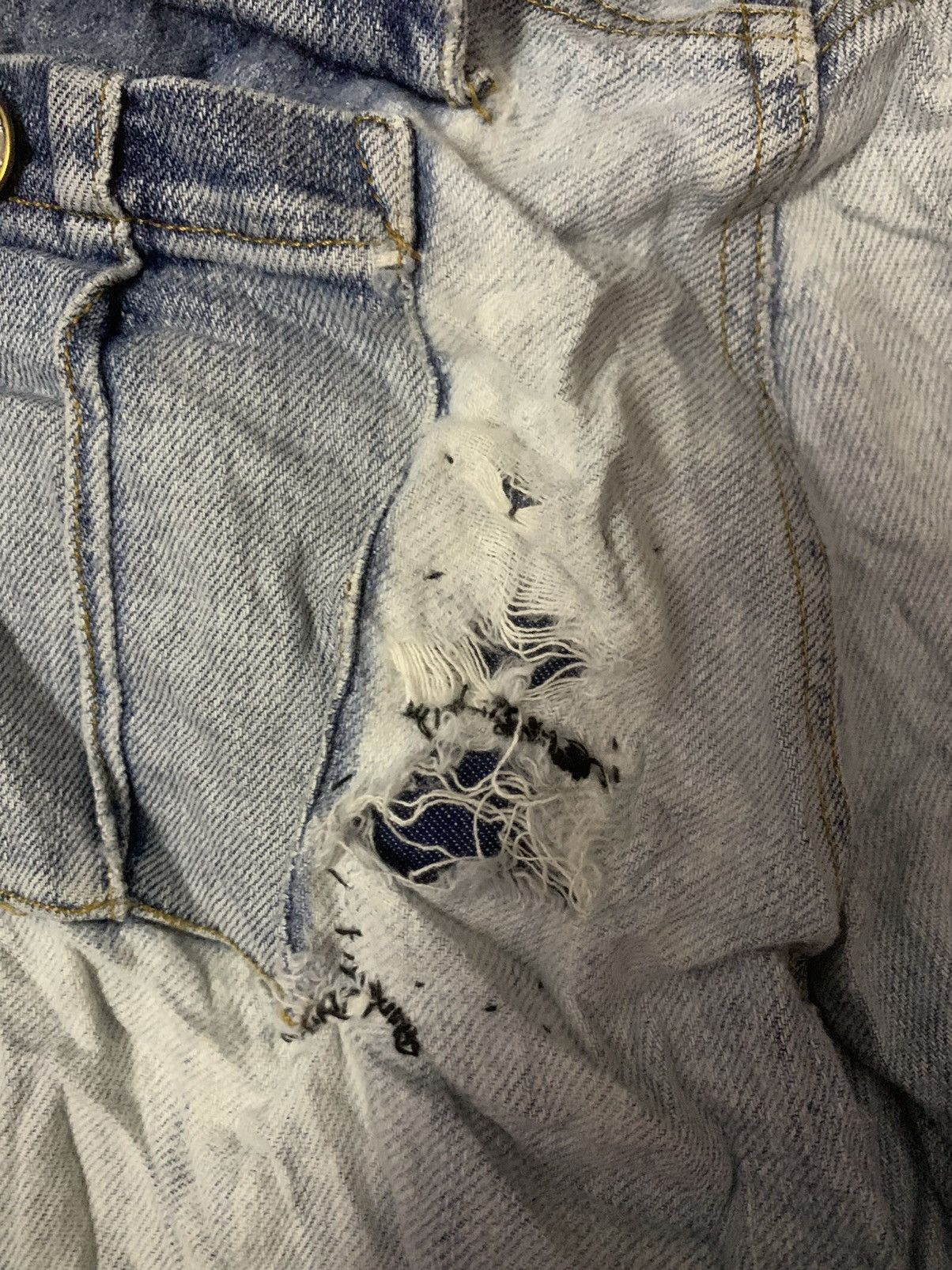 Disney Mickey Mouse Printed Distress Jeans Size US 30 / EU 46 - 14 Thumbnail