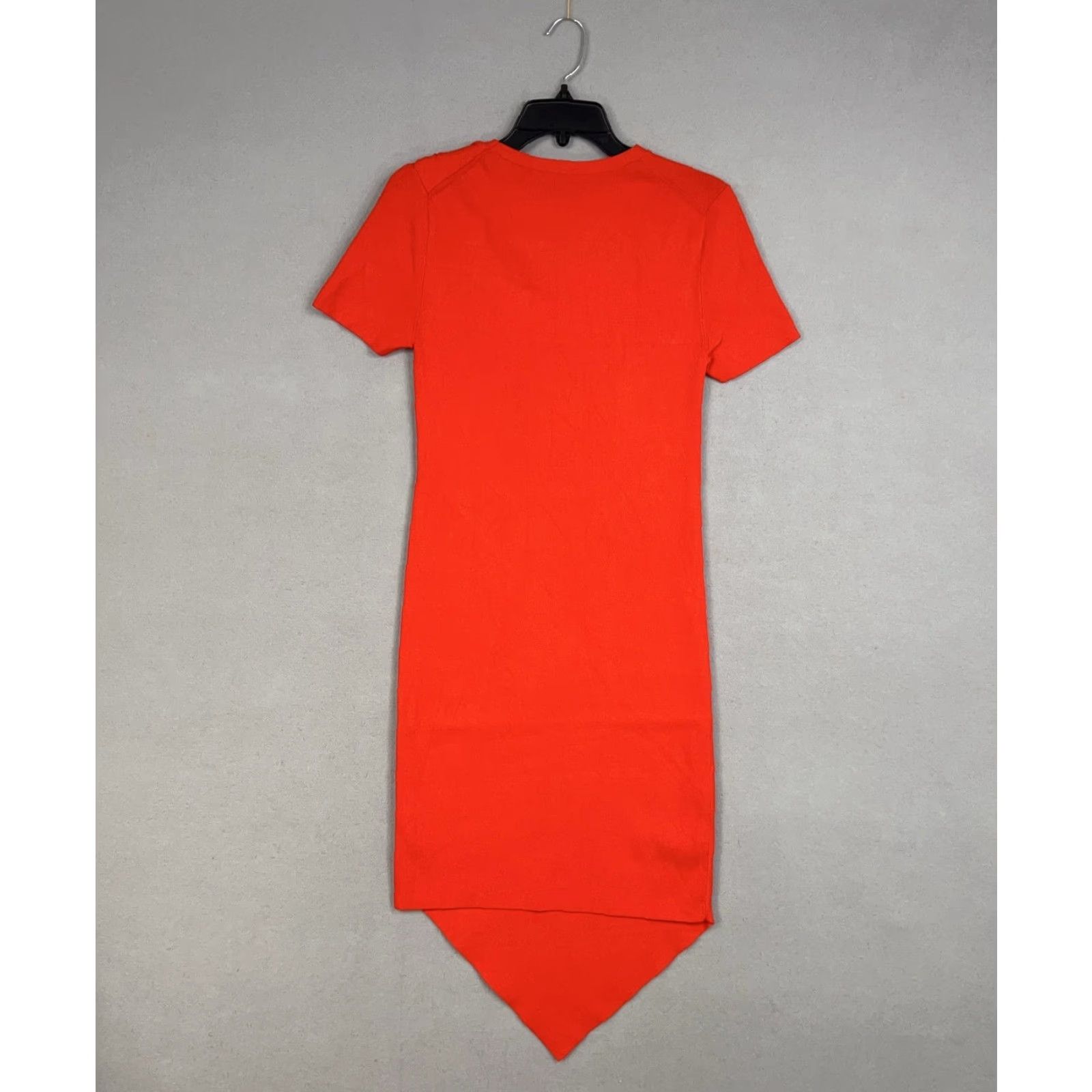 Helmut Lang HELMUT LANG Dress Womens XS Red Asymmetrical Hem Midi Cocktail Party Minimal T-Shirt Dress Women Womens XS Red Capsule Holiday Mens Womens Size XS / US 0-2 / IT 36-38 - 6 Thumbnail