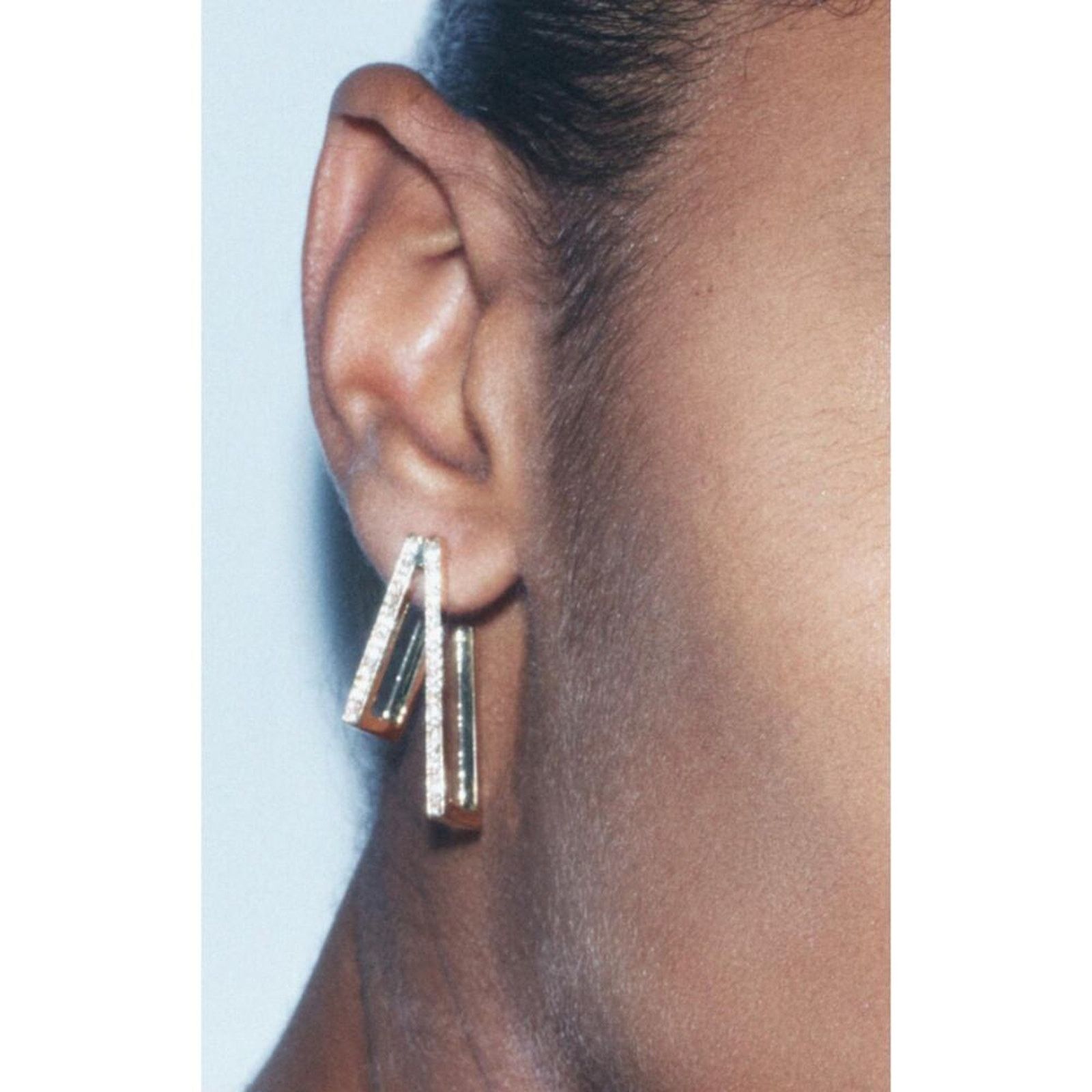 Zara Nwt- Zara - SPARKLY DOUBLE EARRINGS Size ONE SIZE - 1 Thumbnail