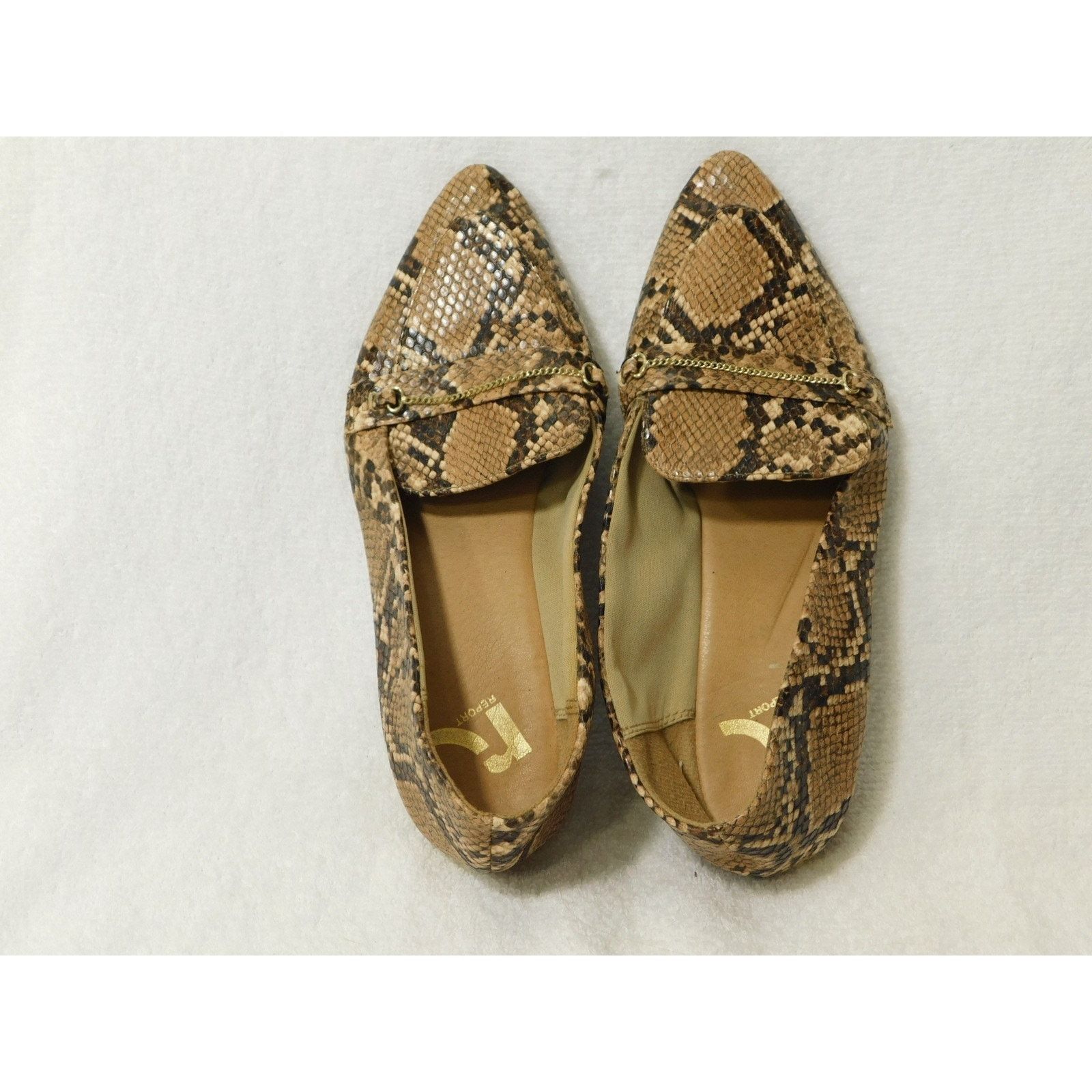 Other Report Brown Snake Skin Flat Slip On Shoes - 7 M Size US 7 / IT 37 - 4 Thumbnail
