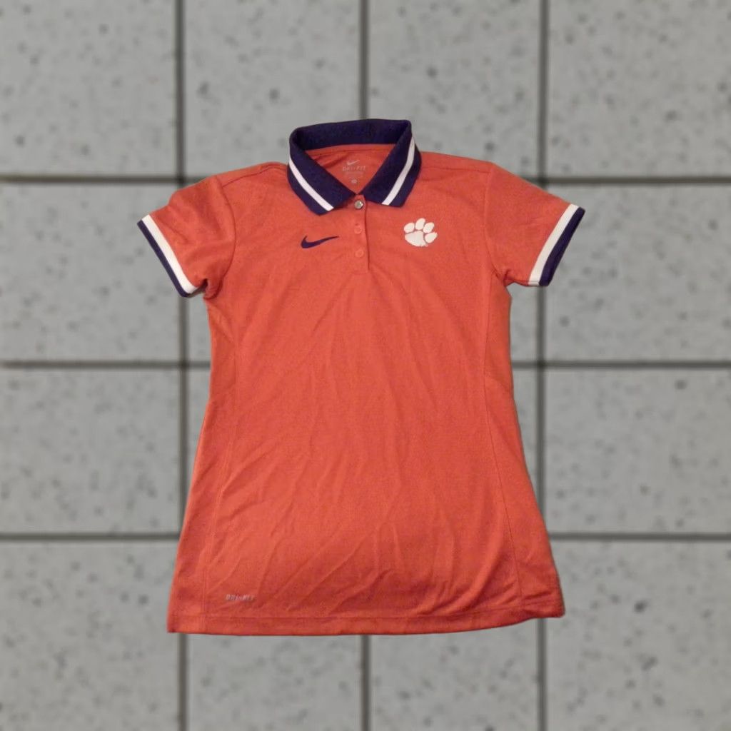 Nike Womens Nike Clemson Tigers Polo Shirt S Small Athletic Gym Workout Blouse Orange Tigers Polo S Women Nike Clemson Tigers Shirt Size S / US 4 / IT 40 - 1 Thumbnail