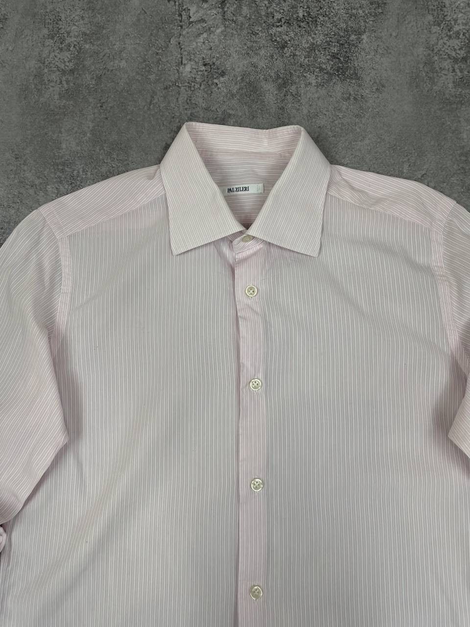Pal Zileri Pal Zileri Men Cotton Shirt Pink Striped Classic Button Up Size US M / EU 48-50 / 2 - 2 Thumbnail