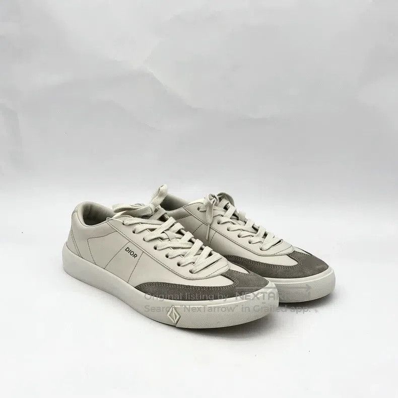 Dior Dior Greyish-white lacing casual flat board shoes German t Size US 11 / EU 44 - 2 Thumbnail