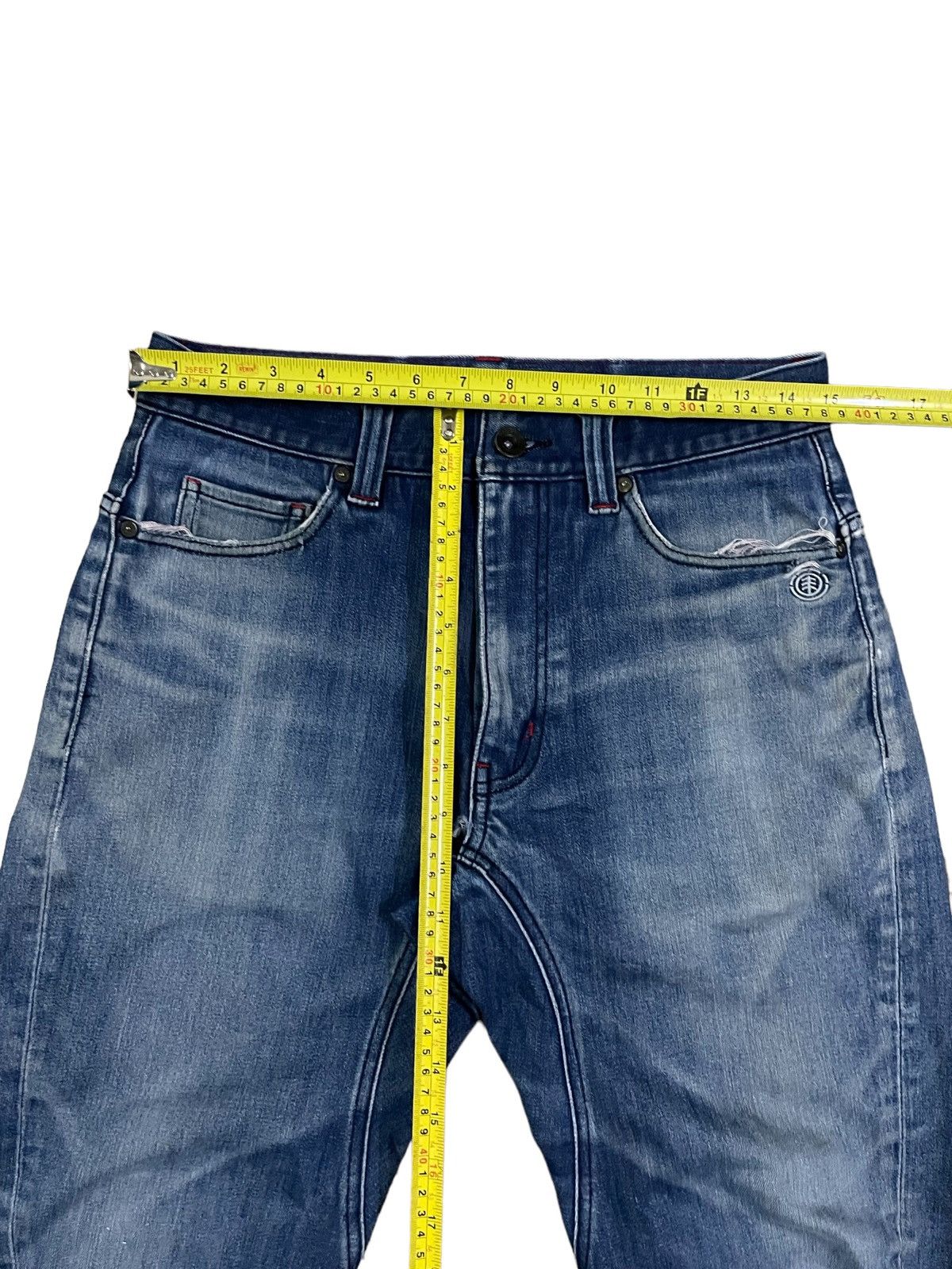 Element Vintage Y2K Elements Streetstyle Twisted Blue Washed Jeans Size US 30 / EU 46 - 16 Thumbnail