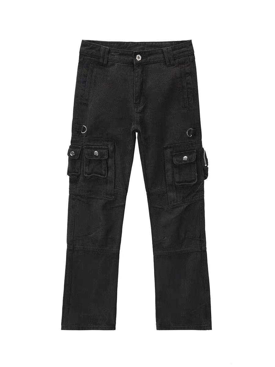 Japanese Brand × Jean High street multi-pocket workwear micro-flared jeans Size US 34 / EU 50 - 5 Thumbnail