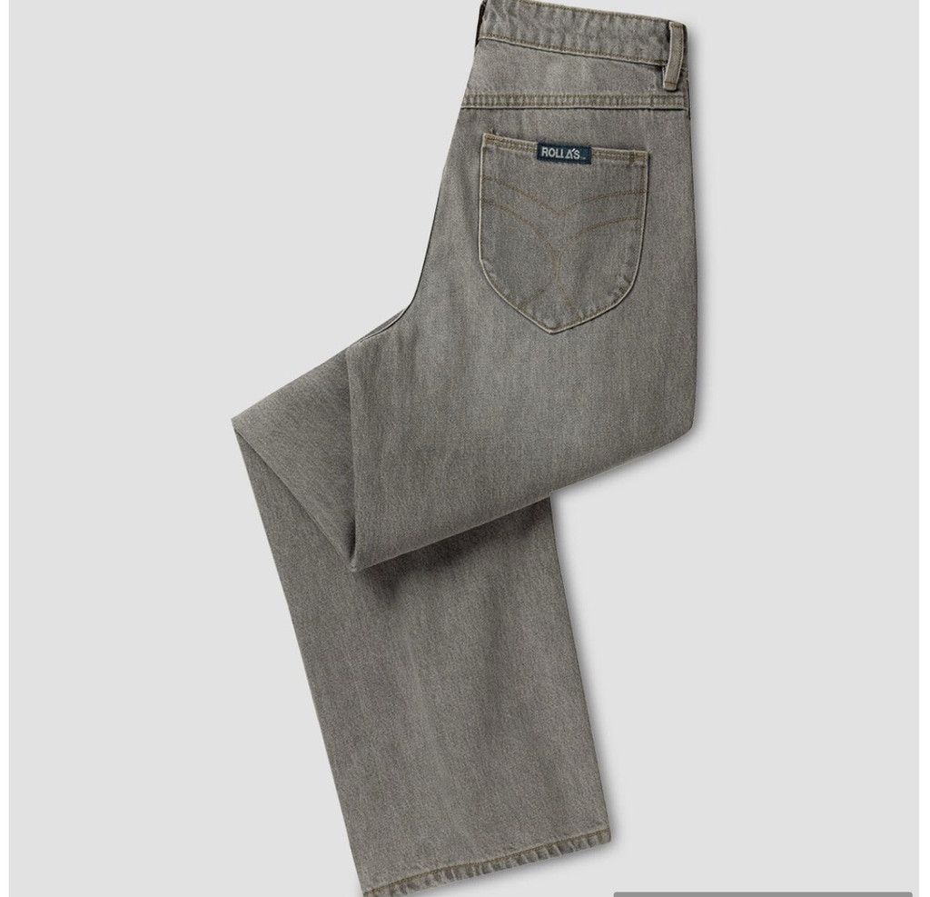 Designer NWT Rolla’s Kate Baggy Jeans Stone Grey 27 $149 – Sold Out Size 27" / US 4 / IT 40 - 8 Thumbnail