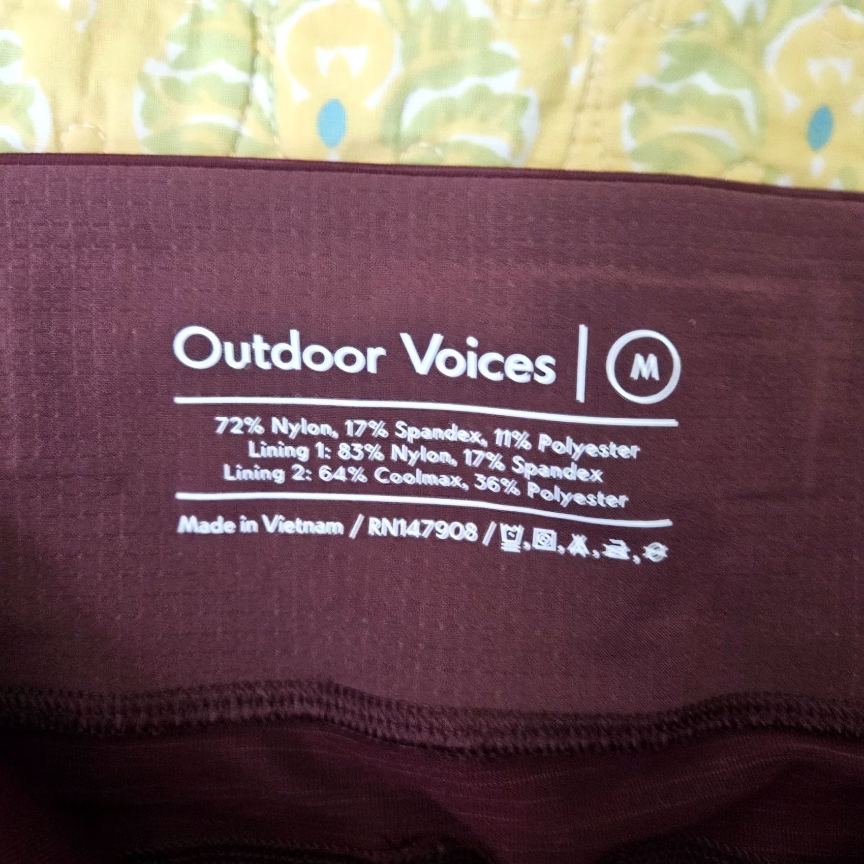 Outdoor Voices Outdoor Voices Women's Pants M Red Solid Outdoor Activewear Pants Size M Regular Skinny Leg Lygal? Size 32" / US 10 / IT 46 - 3 Thumbnail