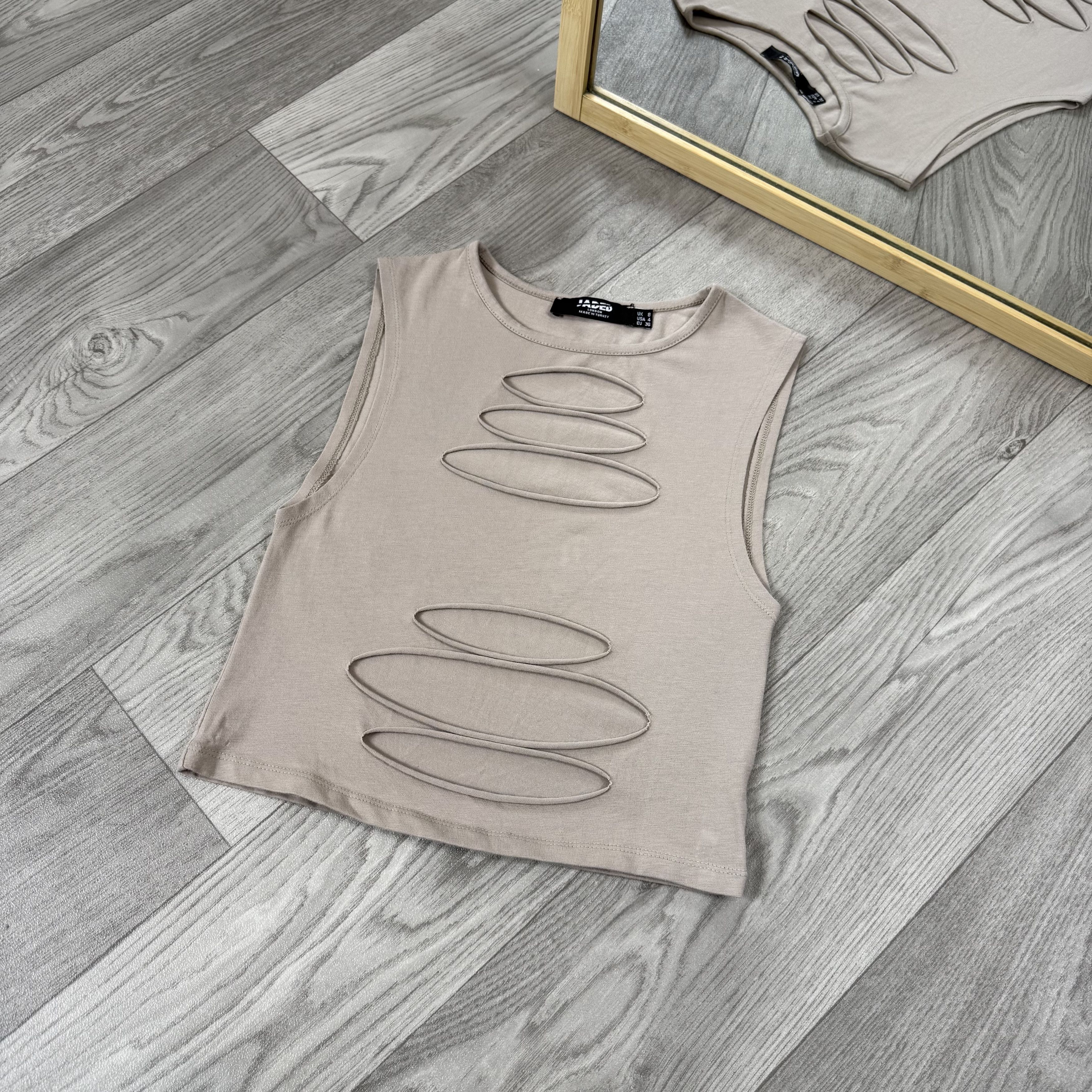Jaded London Jaded London Ripped Tank Crop Top Size S / US 4 / IT 40 - 4 Thumbnail