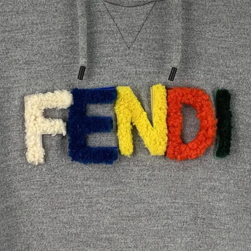 Fendi Fendi Gray Cotton Men's Hoodie with Logo . Size US S / EU 44-46 / 1 - 4 Thumbnail