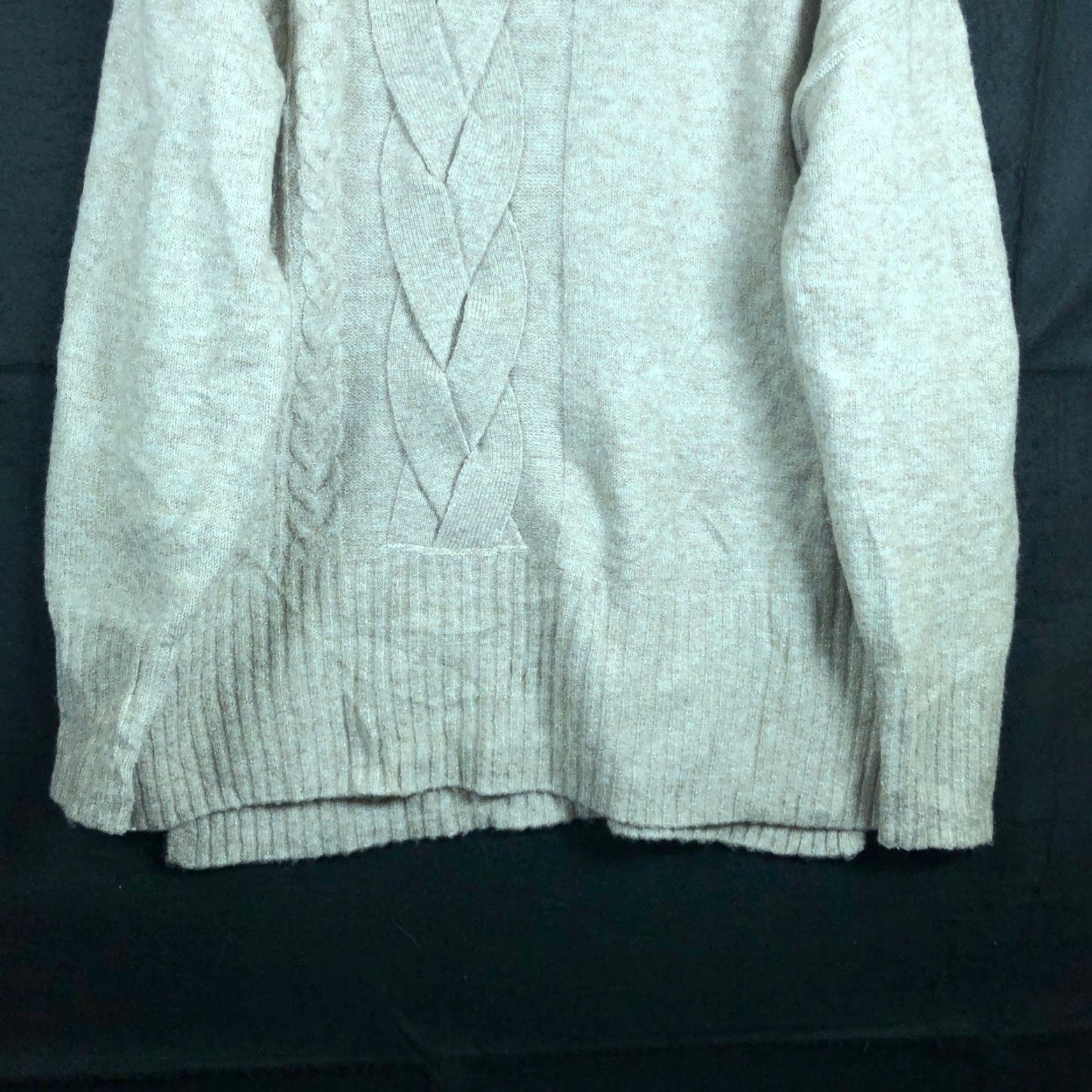 Vintage Vera Wang Womens Sweater Brown Cable Knit Mock Neck Pullover Soft Stretch M Size M / US 6-8 / IT 42-44 - 3 Thumbnail