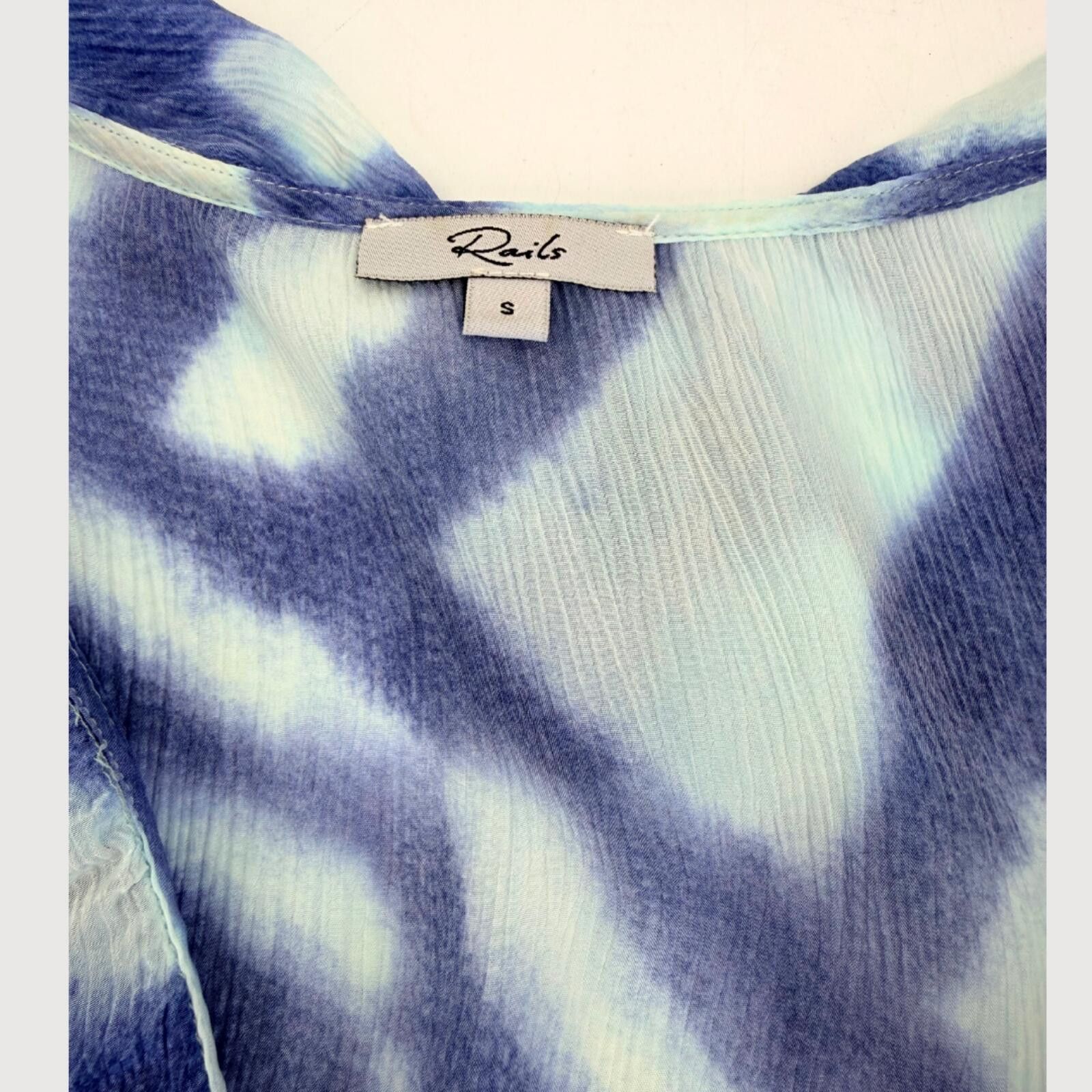 Rails Rails Nicoletta Watercolor Ruffle Tie Blouse S Size S / US 4 / IT 40 - 4 Thumbnail