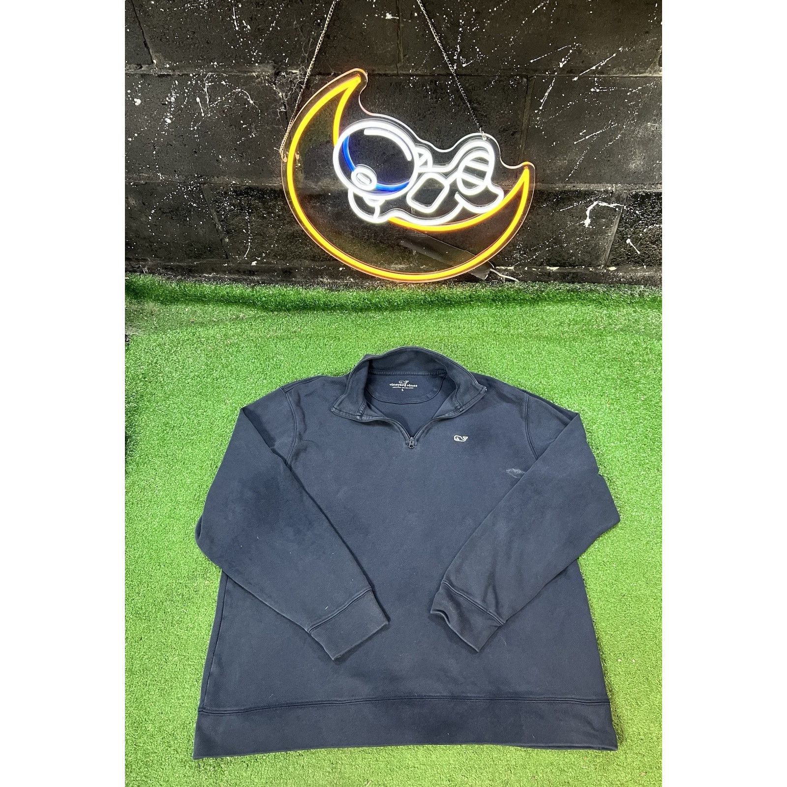 Vineyard Vines Vineyard Vines Mens Cotton 1/4 Zip Pullover Sweater LG Size US L / EU 52-54 / 3 - 1 Thumbnail