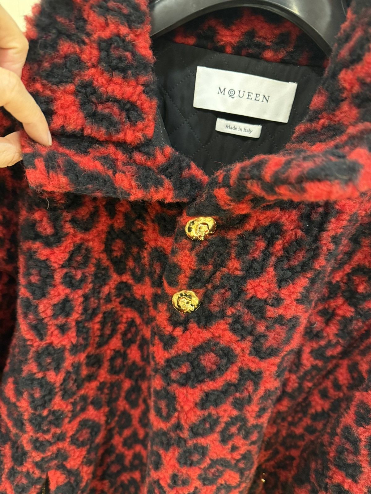 Alexander McQueen Leopard print fleece sweatshirt size M Size US M / EU 48-50 / 2 - 14 Thumbnail