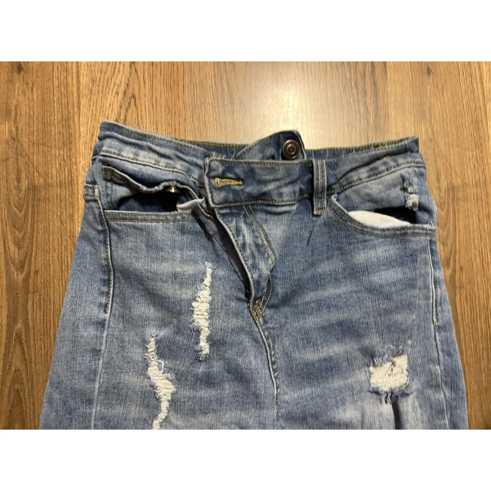 Fashion Nova Fashion Nova Jeans Women's Size 3 Blue Denim Skinny Distressed Pockets Womens Size 26" / US 2 / IT 38 - 5 Thumbnail