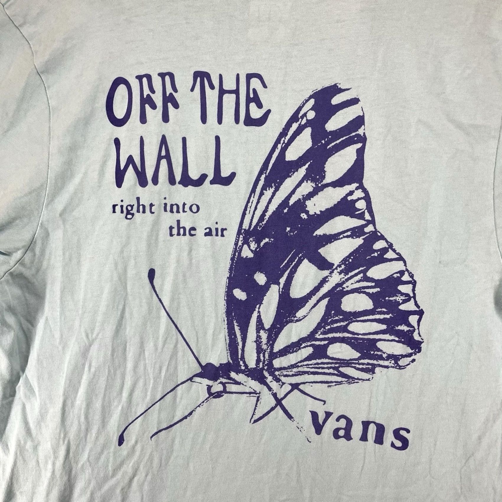 Vans Vans Off The Wall T Shirt Mens Slim Blue Butterfly Graphic Print Crew Neck Short Sleeve 2020-2029 Cotton Jersey Lightweight Breathable Size US M / EU 48-50 / 2 - 3 Thumbnail