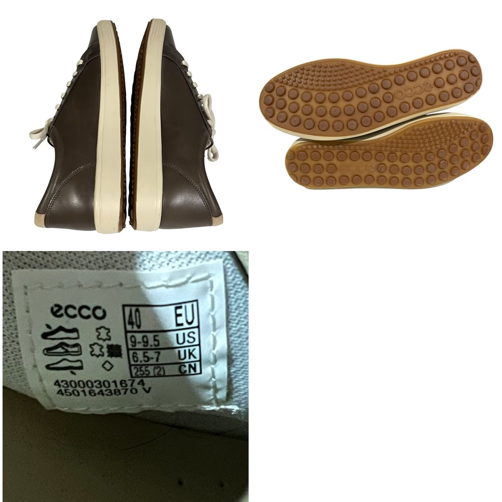 Ecco ECCO Shoes Womens Size 9 Soft 7 Casual Sneakers Taupe Leather Lace Up Low Top Mens? Womens Size M / US 6-8 / IT 42-44 - 8 Thumbnail