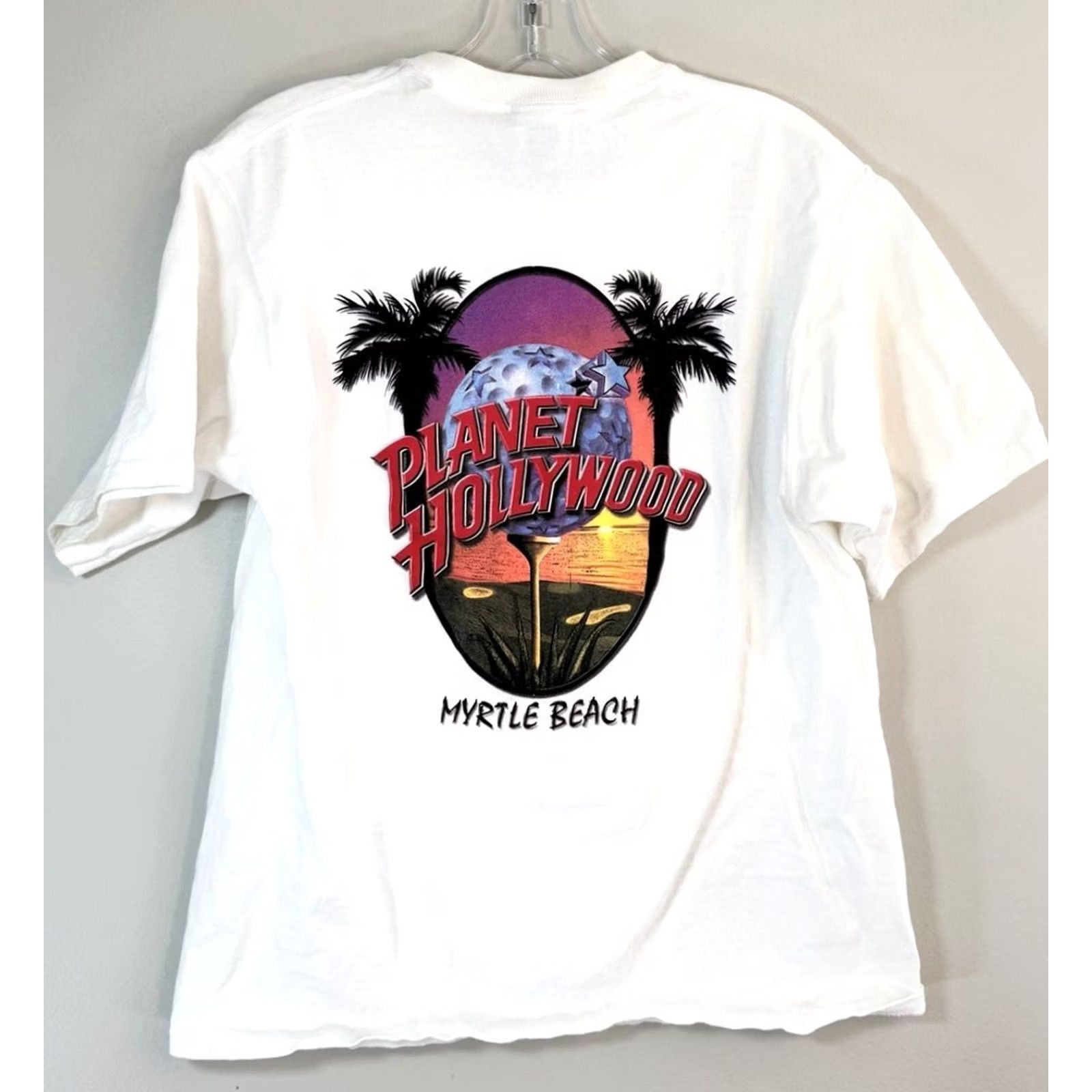 Planet Hollywood VINTAGE Planet Hollywood Myrtle Beach T-Shirt Mens Medium White 90s Shirt Size US M / EU 48-50 / 2 - 5 Thumbnail