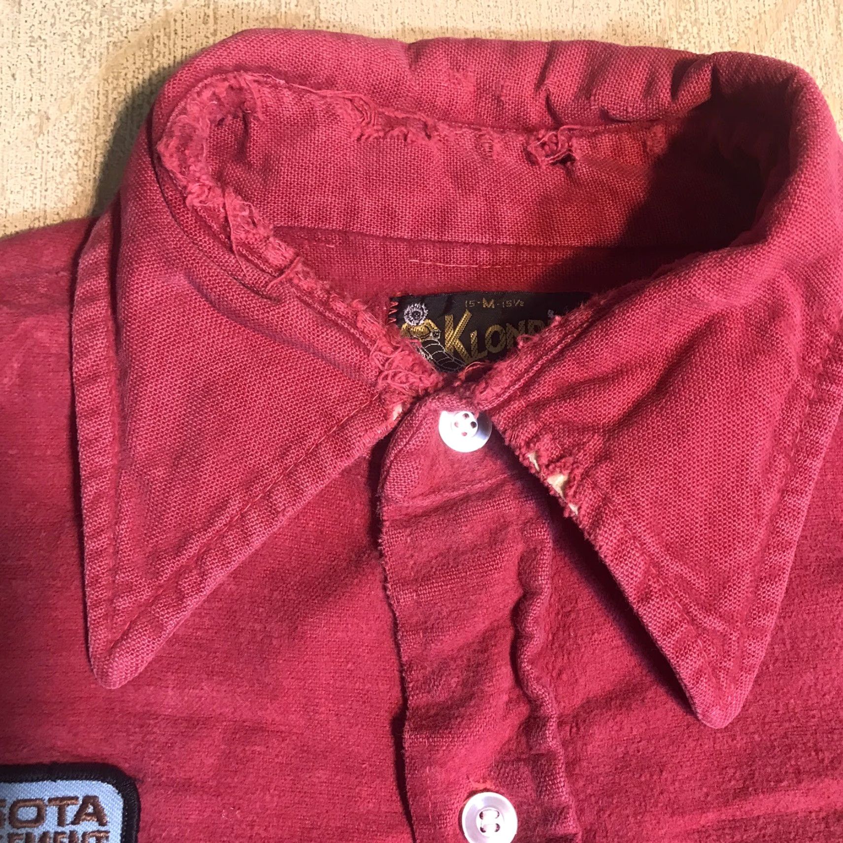 Vintage VINTAGE Klondike Button-Up Shirt Red M Men's 80s Minnesota Deer Management Cooperation Hunting Outdoor Cotton Long Sleeve Button Front Collared Size US M / EU 48-50 / 2 - 4 Thumbnail