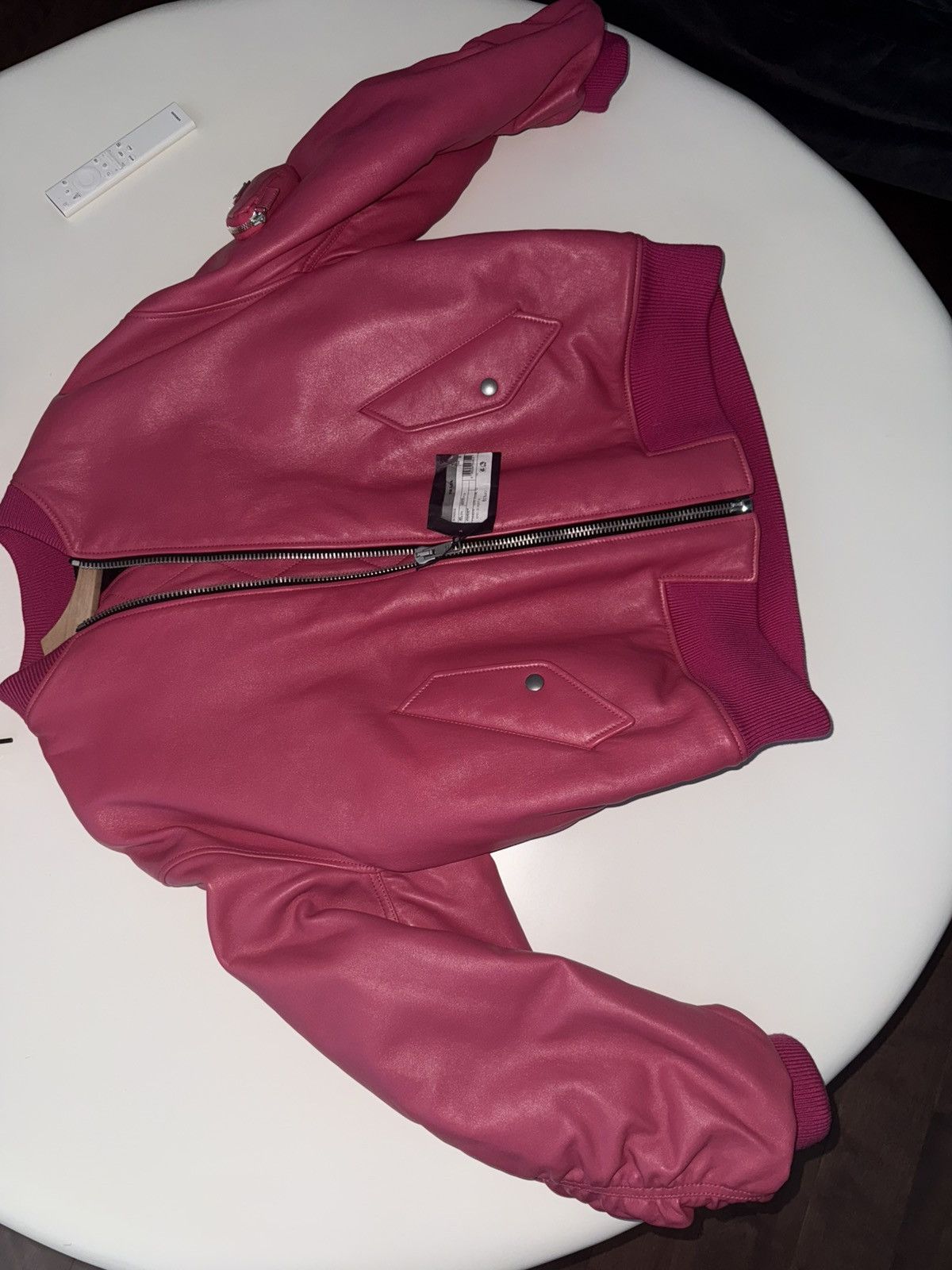 Prada Prada pink leather bomber Size US S / EU 44-46 / 1 - 6 Thumbnail