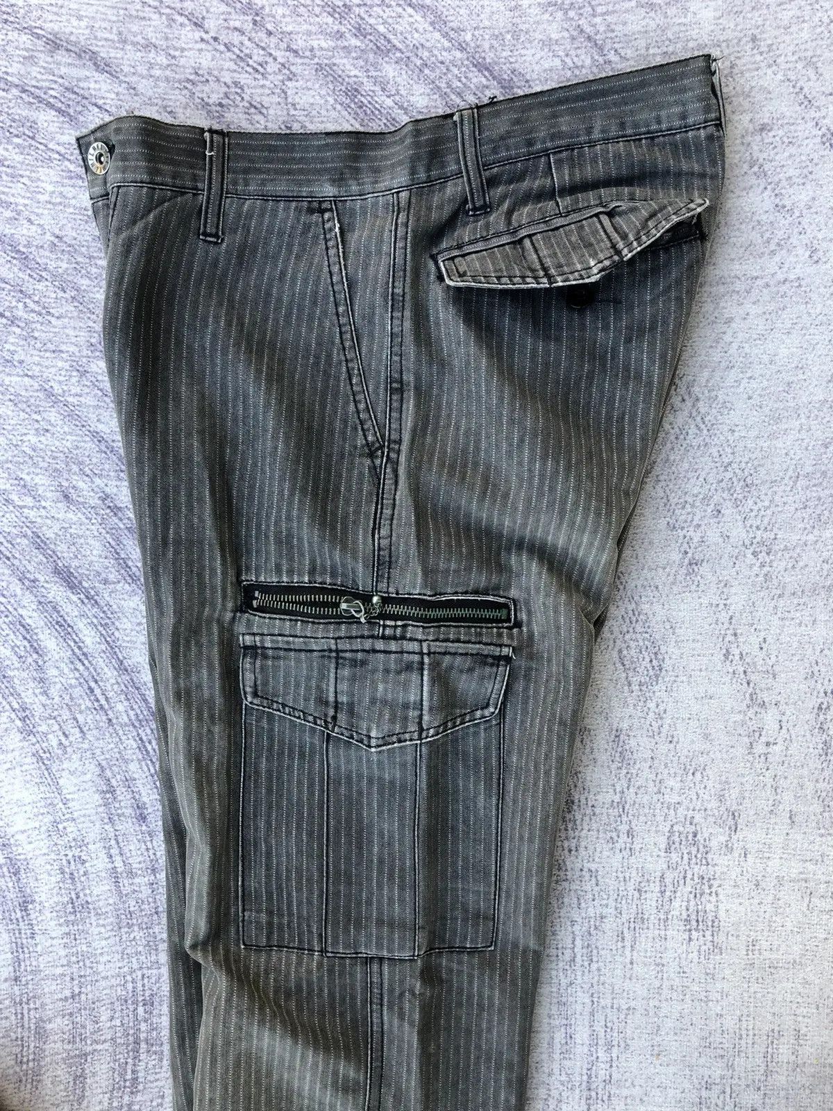 Japanese Brand × Vintage Vintage Cargo Pants Stripe 6 Pocket Tactical Utility Size US 30 / EU 46 - 14 Thumbnail