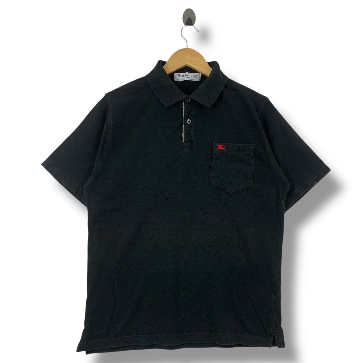 Burberry Vintage 90's BURBERRYS OF LONDON Small Pony Polo Shirt Size US M / EU 48-50 / 2 - 1 Thumbnail