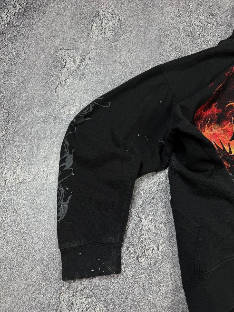 If Six Was Nine Y2K Spirit Dragon Fire Graphic Print Oversize Fit 2000s Goth Size US XXL / EU 58 / 5 - 4 Thumbnail
