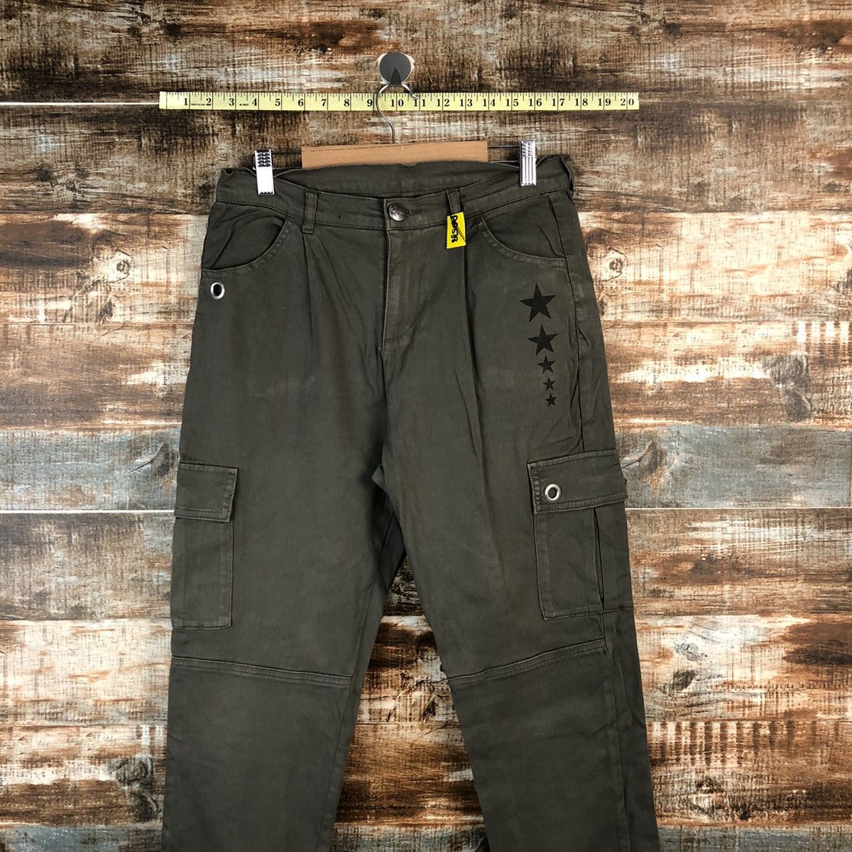 Japanese Brand Denimus Green Cargo Multipocket Pants #A2538 Size US 29 - 2 Thumbnail