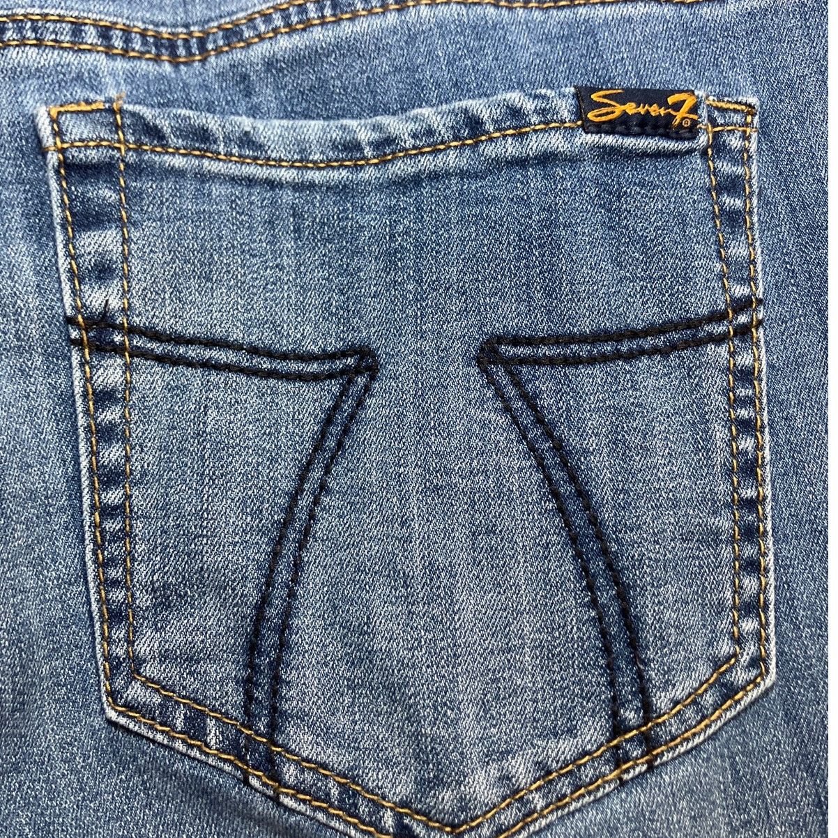 Seven 7 Seven7 Denim Shelby Blue High Rise Straight Capri Jeans 12 Size 34" / US 12 / IT 48 - 5 Thumbnail