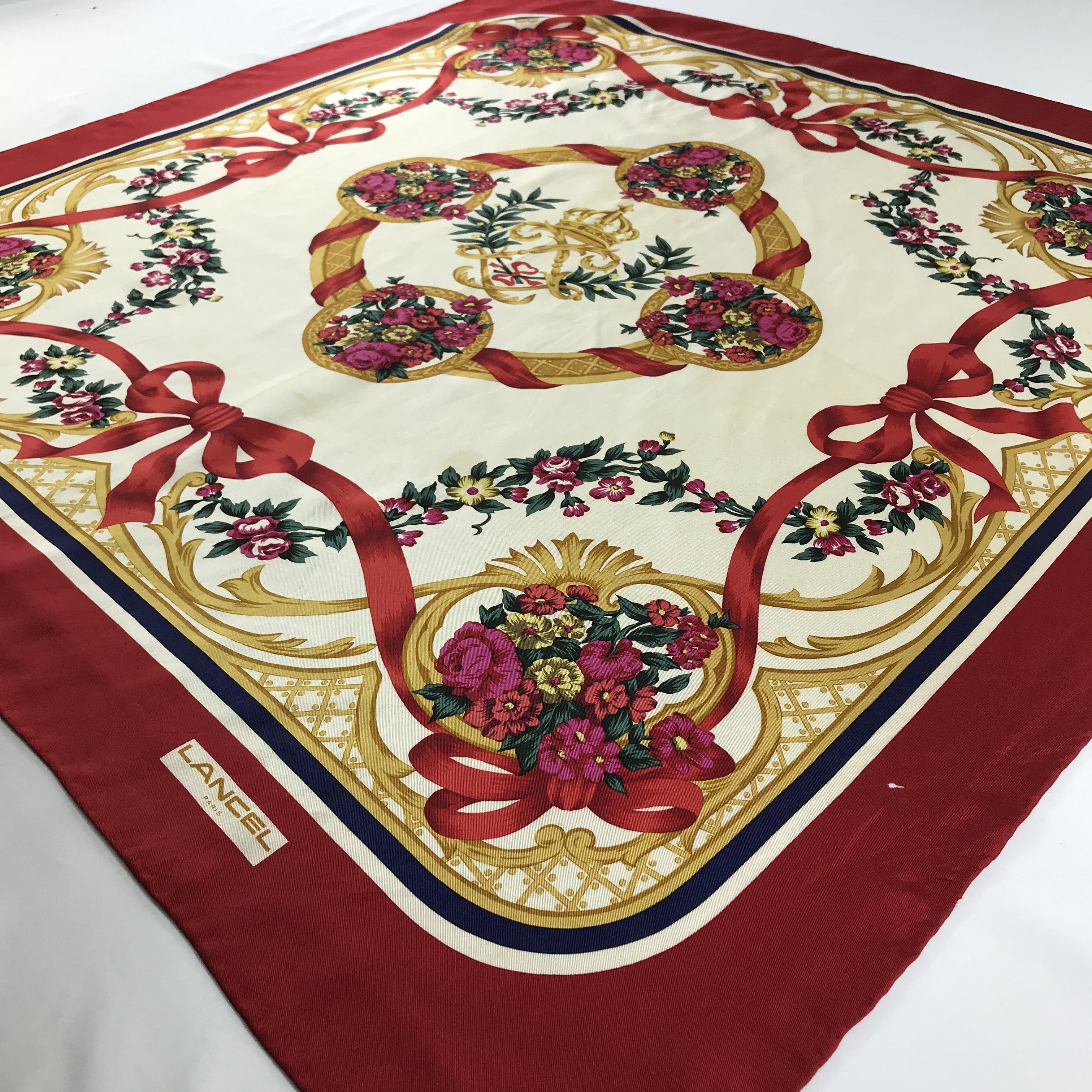 Lancel Vintage lancel Silk Scarf Size ONE SIZE - 3 Thumbnail